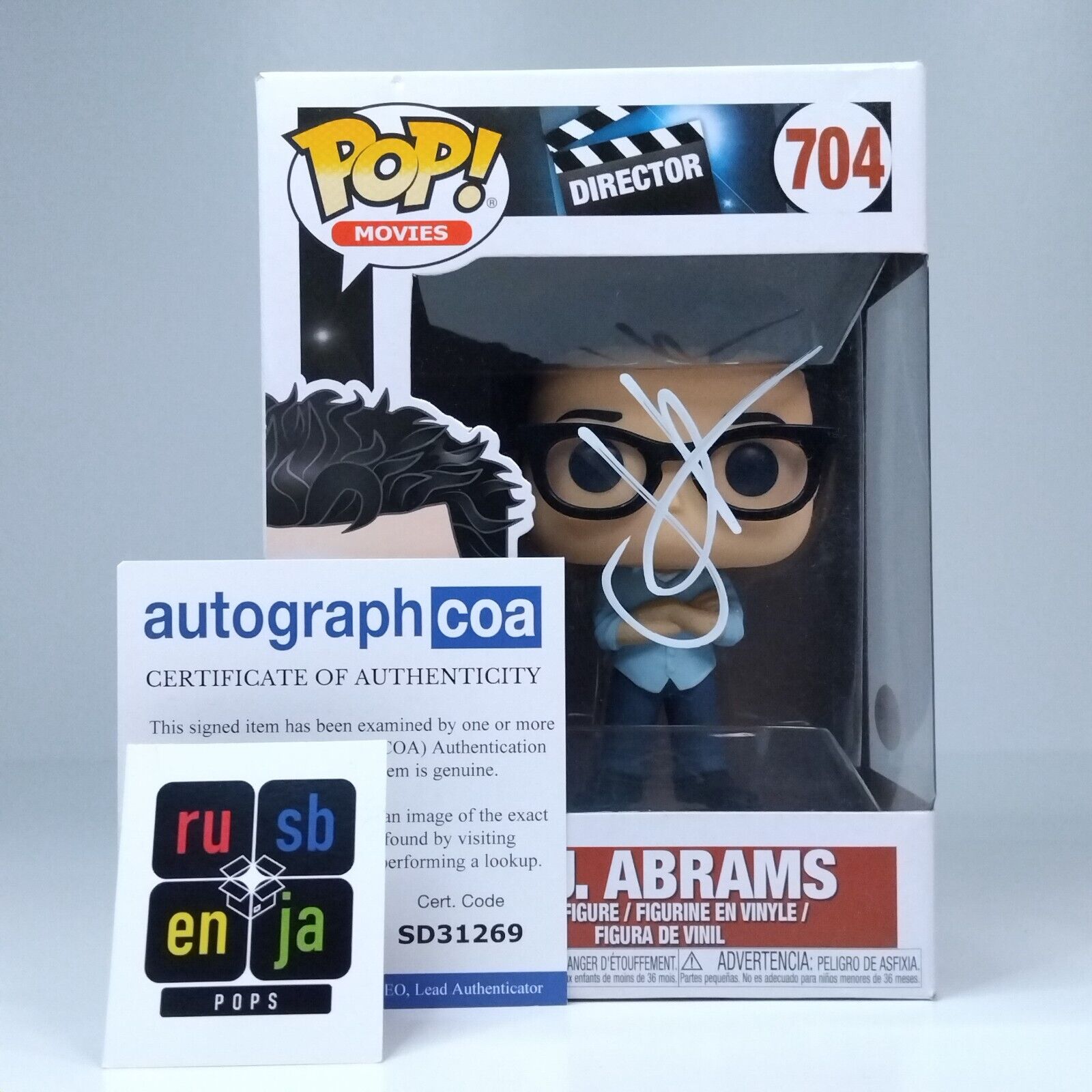 Funko Pop! Movies Directors J. J. Abrams Signed COA #704 WS