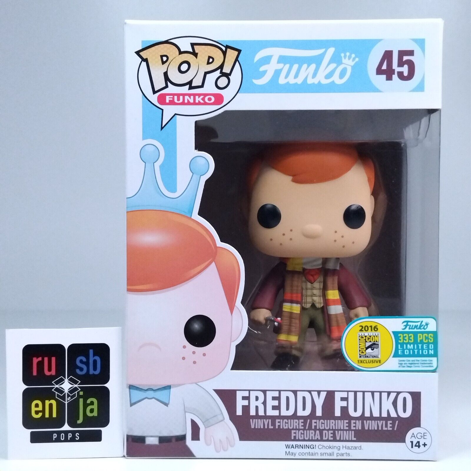 Funko Pop! TV Doctor Who Freddy Funko Fourth Doctor 333 Pcs Limited Edition #45