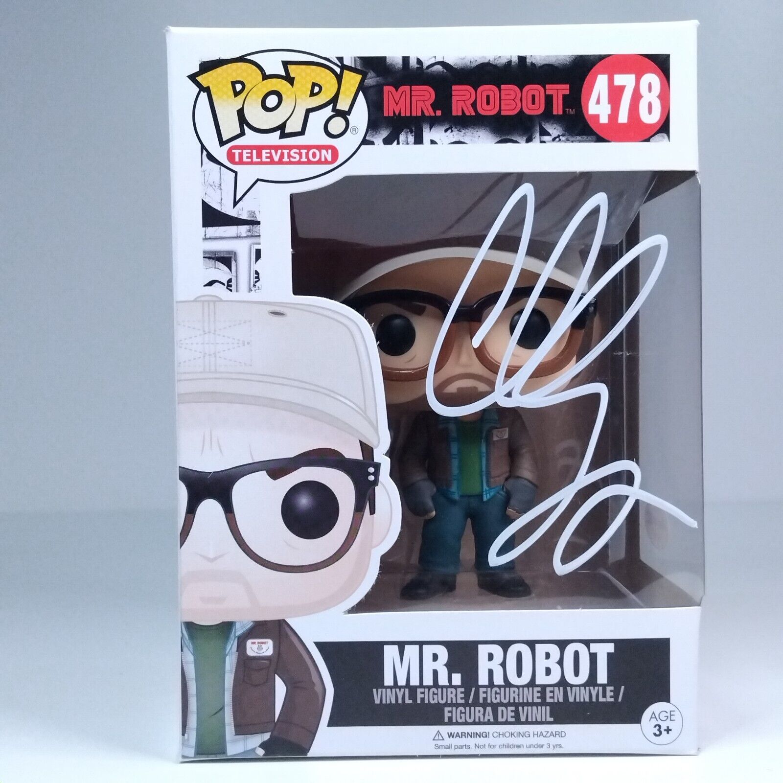 Funko Pop! TV Mr. Robot Signed Christian Slater COA #478 WS