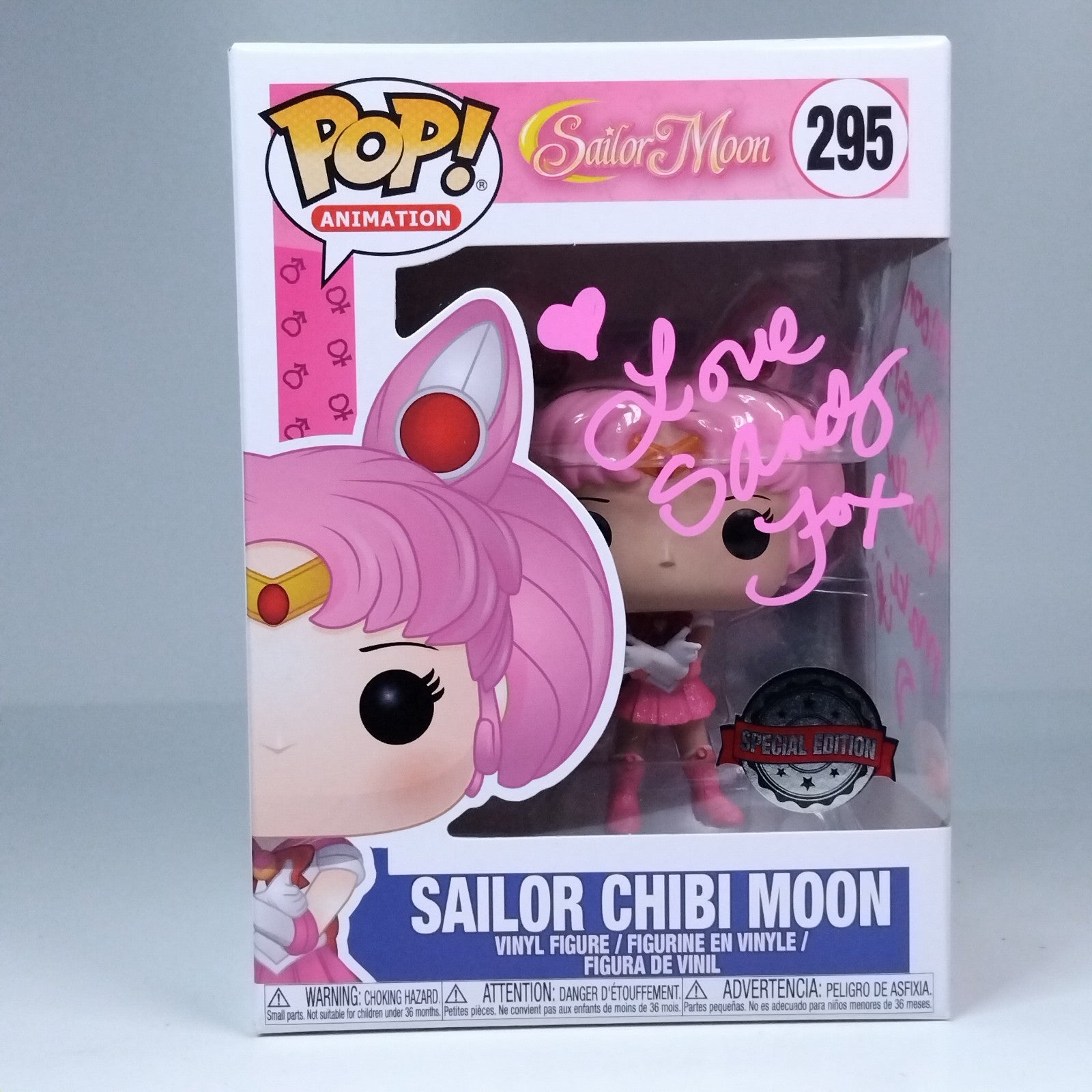 Funko Pop! Anime Sailor Moon Sailor Chibi Moon Signed Quoted