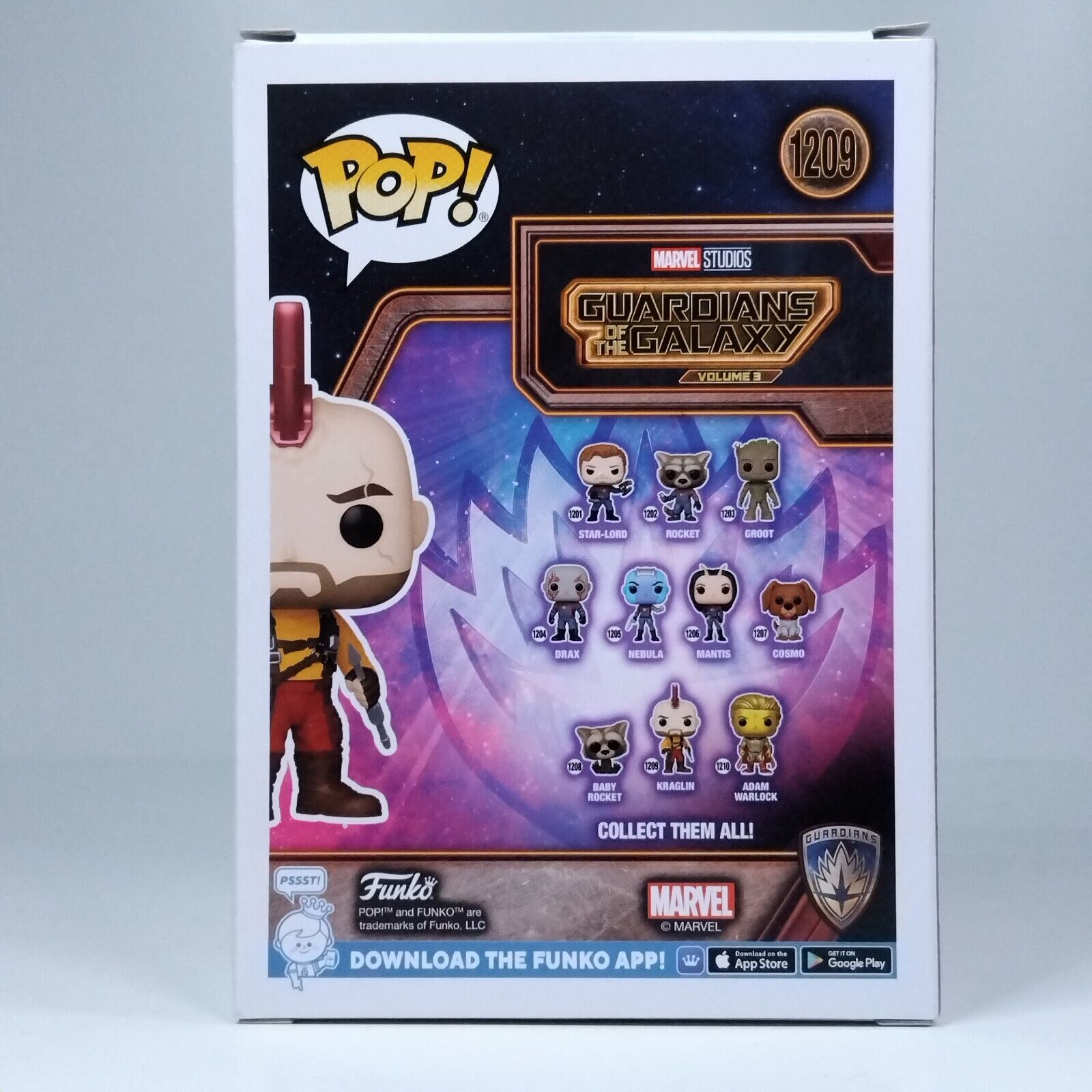 Funko Pop! Marvel Guardians Galaxy Kraglin Signed w/Quote Sean Gunn COA #1209