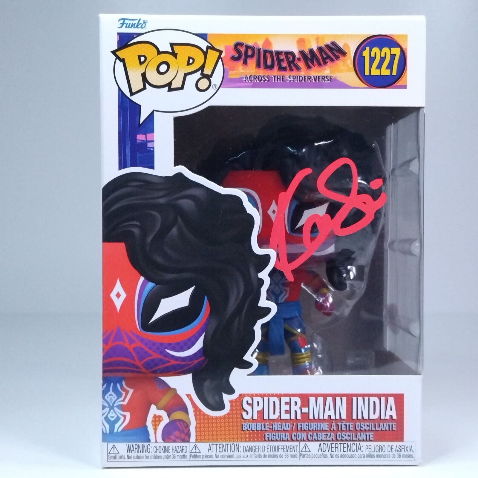 Funko Pop! Marvel Spider-Man India Signed Karan Soni COA #1227 WS