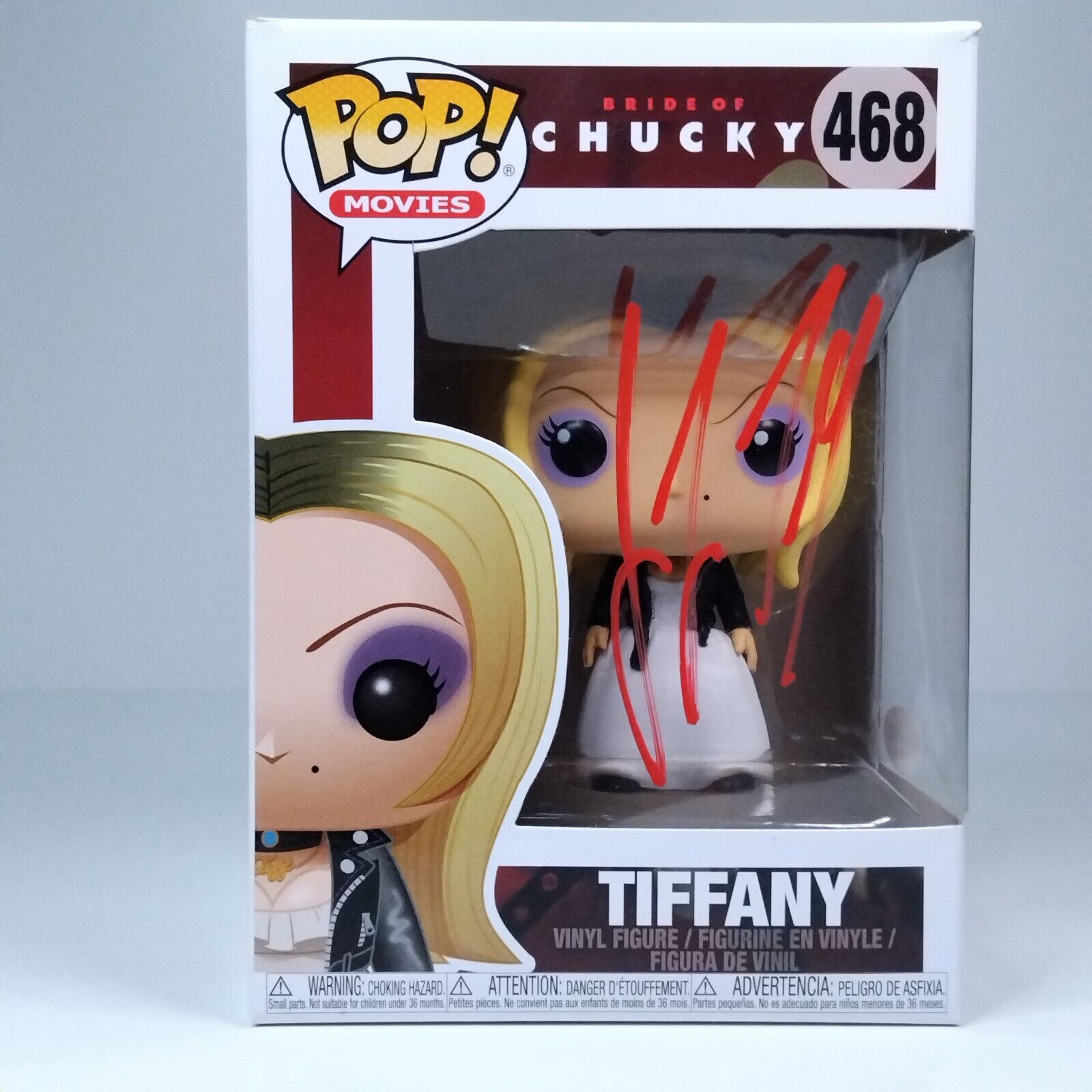 Funko Pop! Movies Horror Chucky Tiffany Signed Jennifer Tilly COA #468