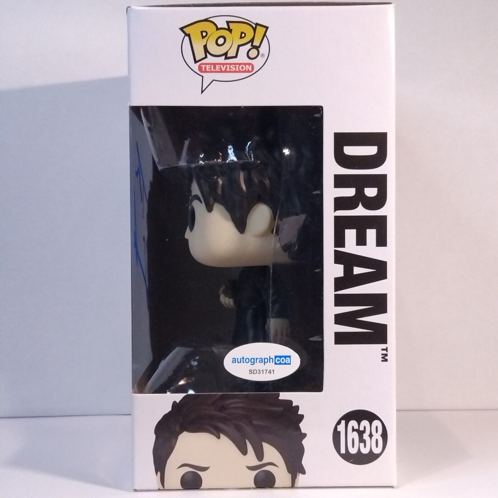 Funko Pop! TV The Sandman Dream Signed Tom Sturridge COA #1638 WS