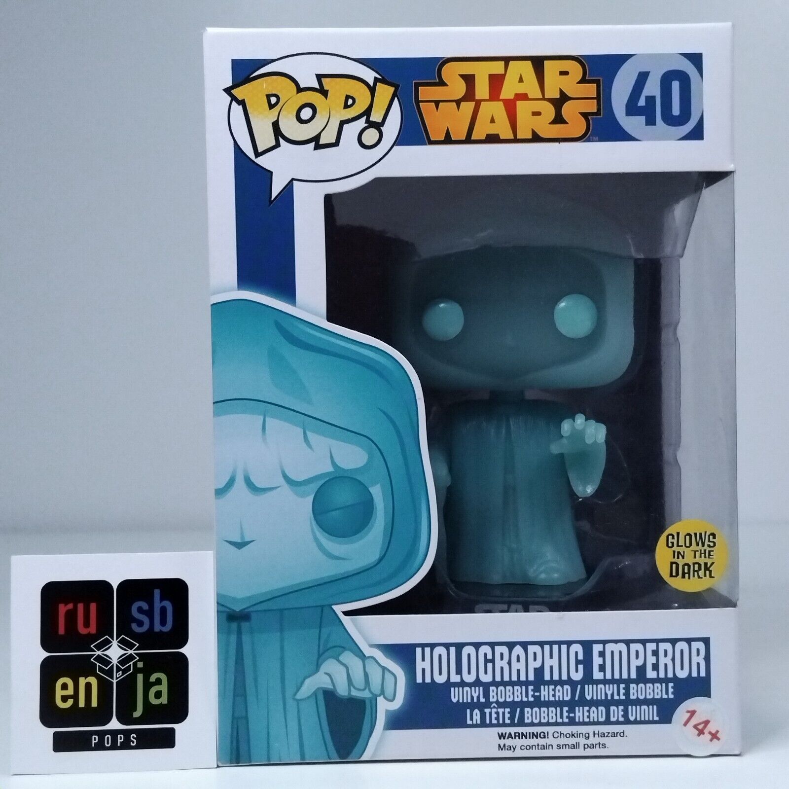 Funko Pop! Star Wars Blue Box Holographic Emperor Glows #40