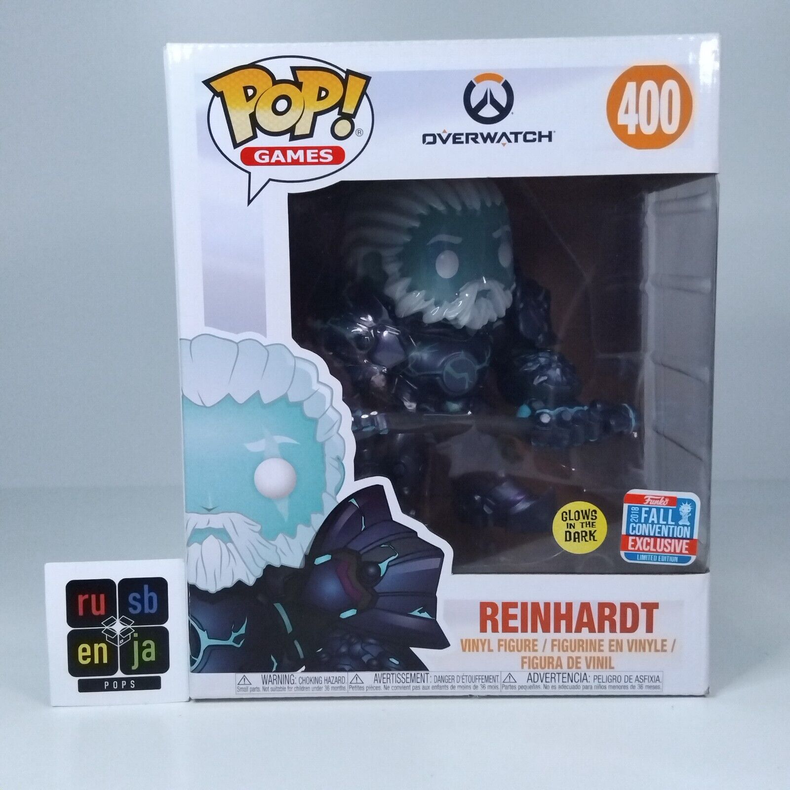 Funko Pop! Games Overwatch Reinhardt 6" Inch Glows in Dark Exclusive #400