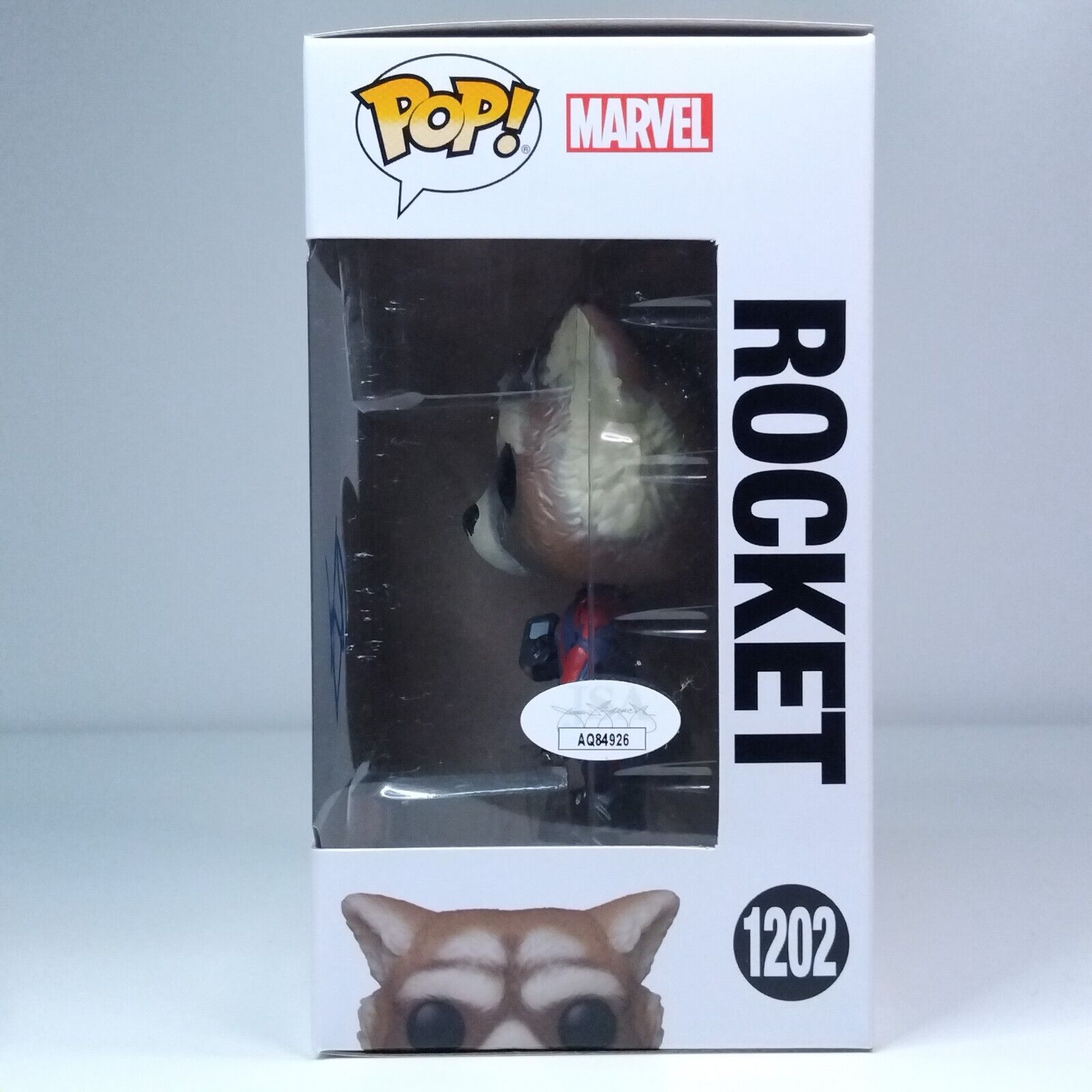 Funko Pop! Marvel Guardians Galaxy Rocket Signed Bradley Cooper COA #1202 WS