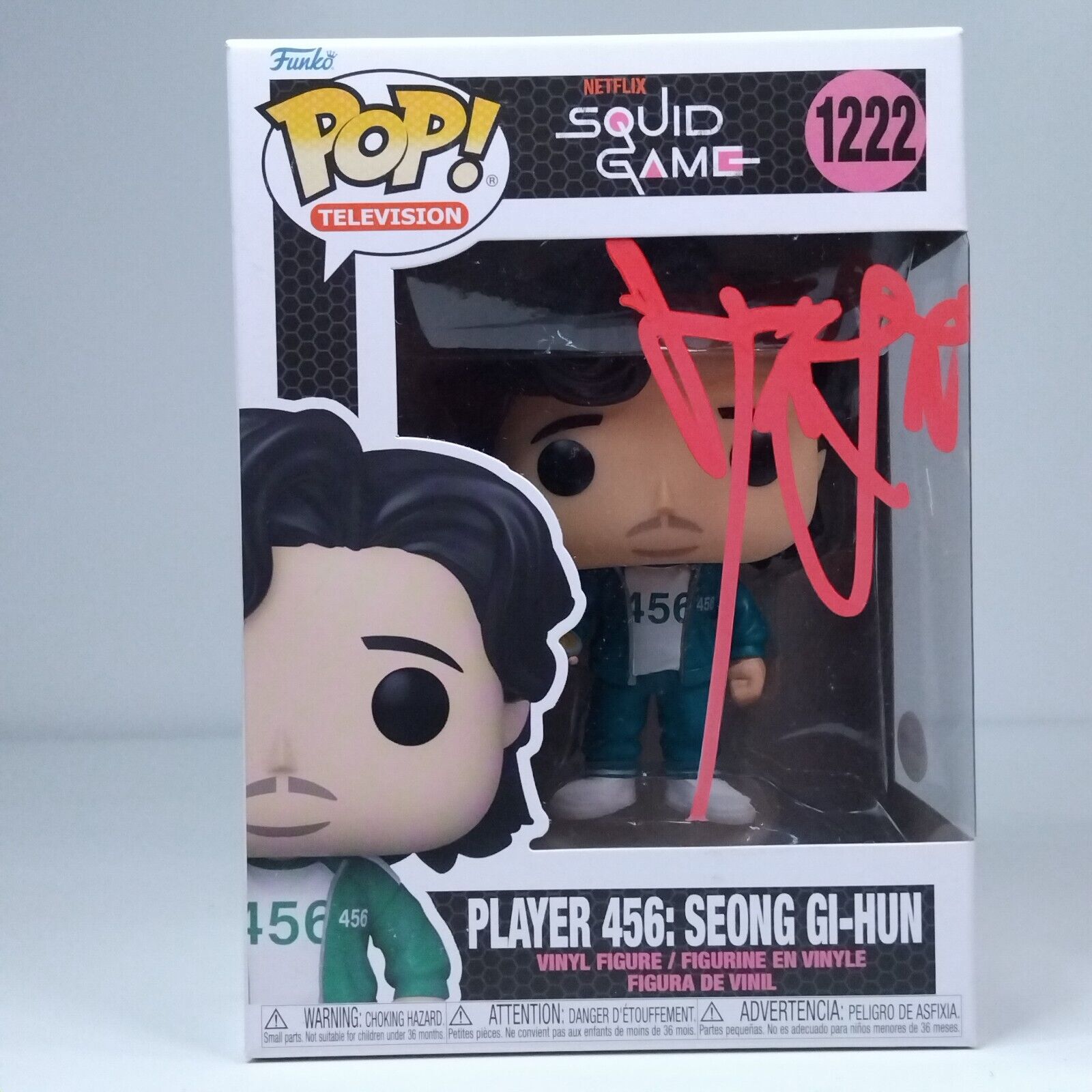 Funko Pop! Squid Games Player 456 Seong Gi-Hun Signed Lee Jung-Jae COA #1222 WS