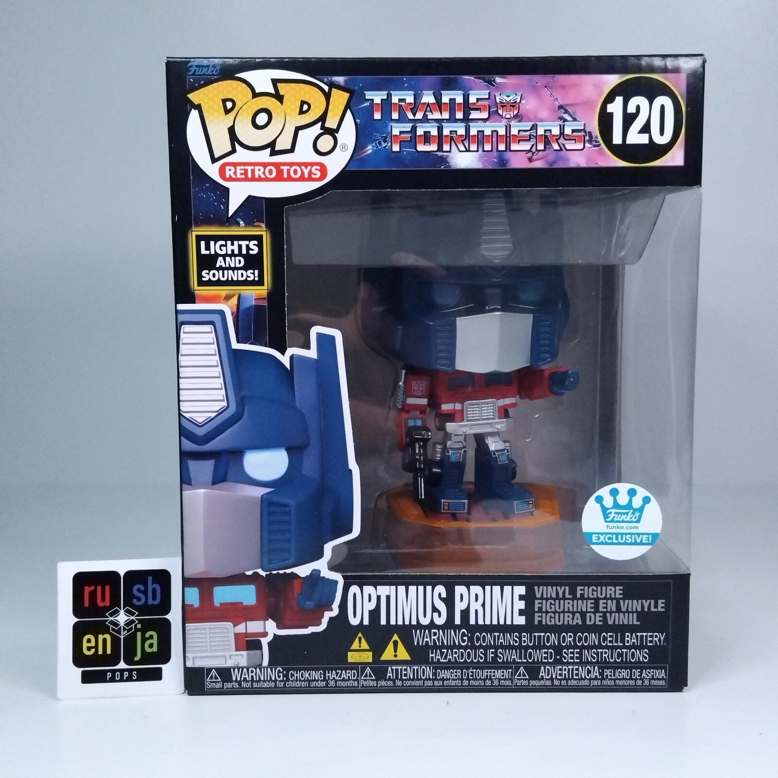 Funko Pop! Retro Toys Transformers Optimus Prime 6" Inch Lights & Sounds #120