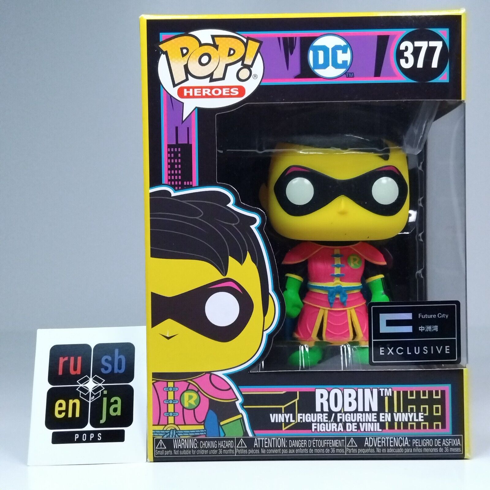 Funko Pop! DC Heroes Blacklight Imperial Palace Robin Future City Exclusive #377