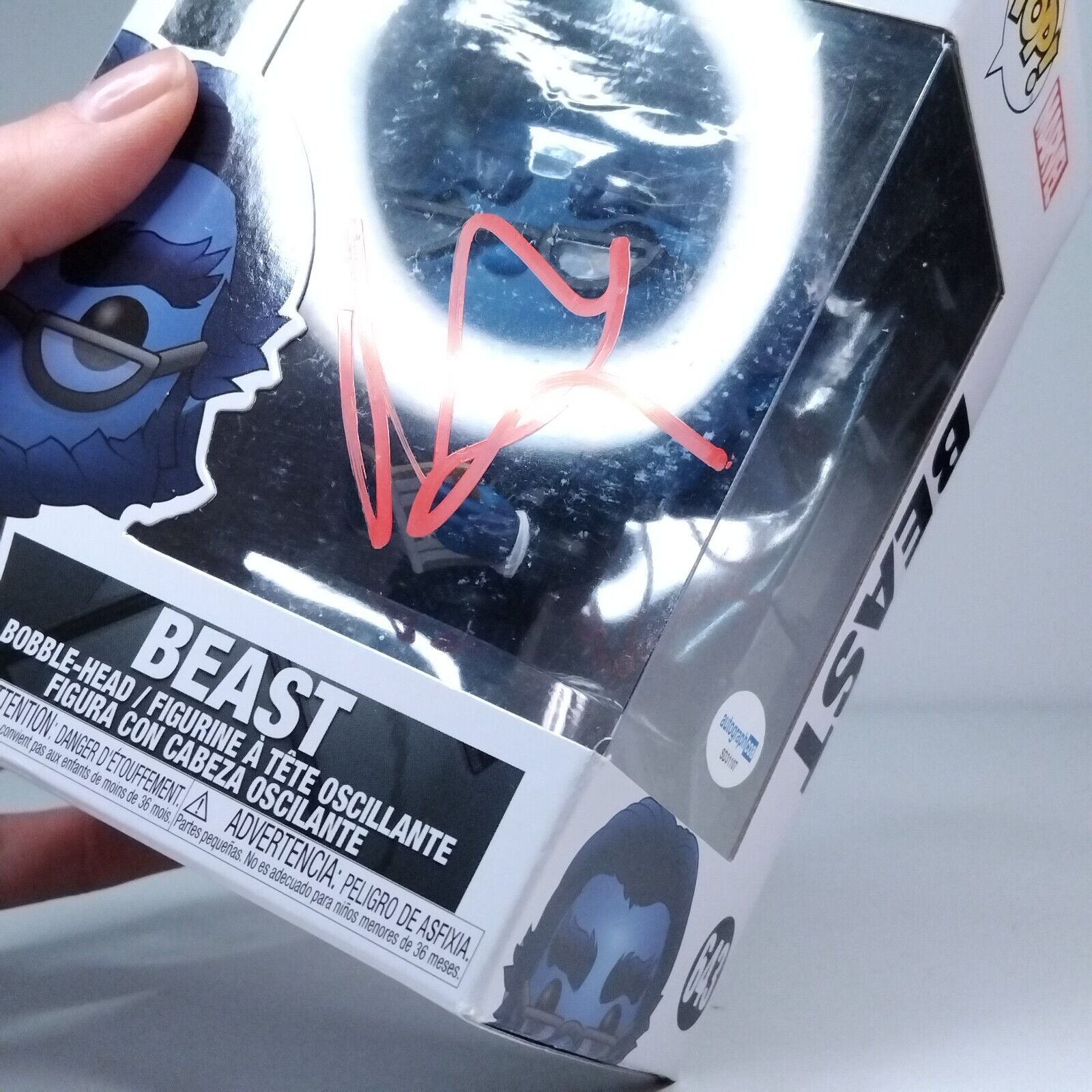 Funko Pop! X-Men Beast Signed Nicholas Hoult COA #643 WS