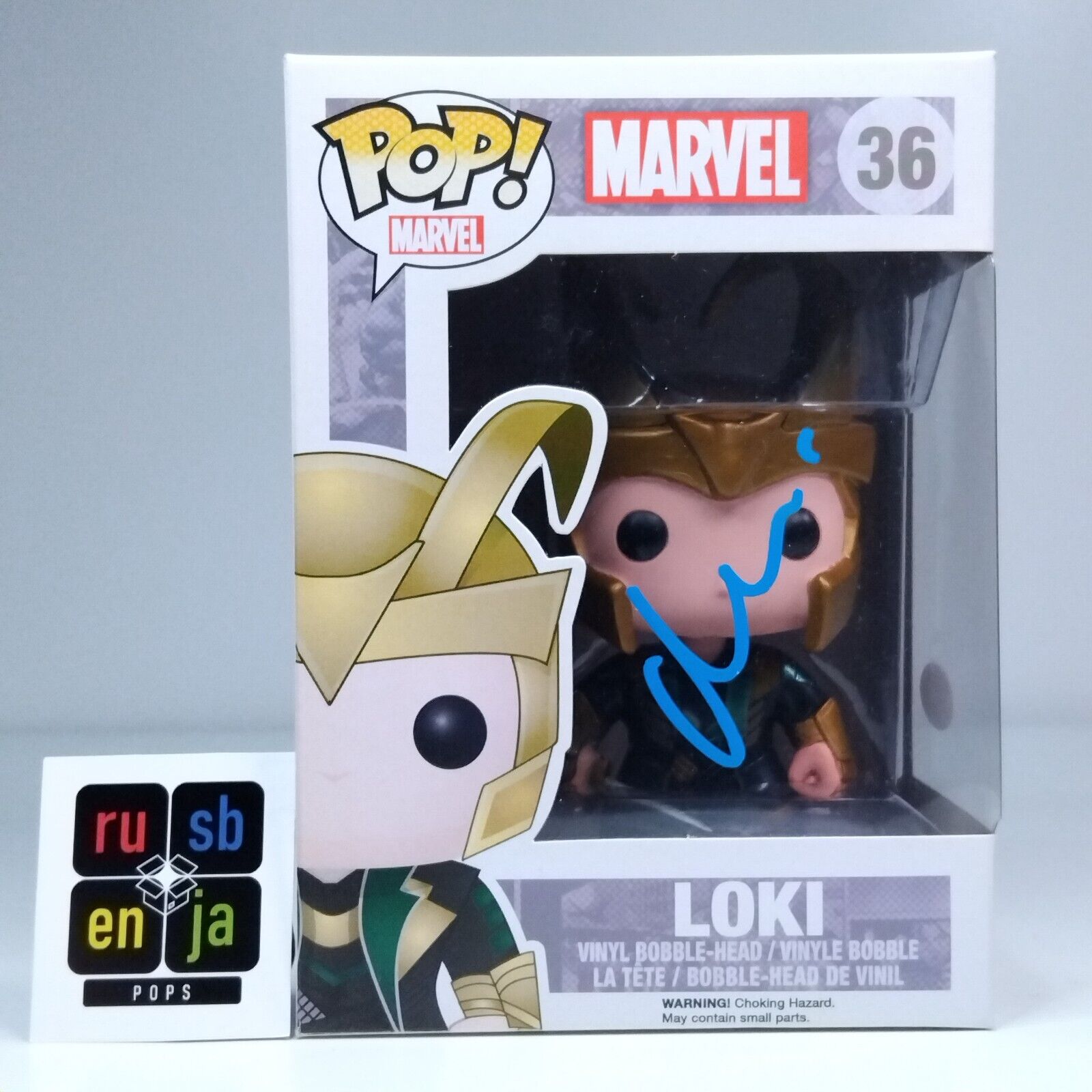 Funko Pop! Marvel Loki Signed Matt Damon COA #36 WS