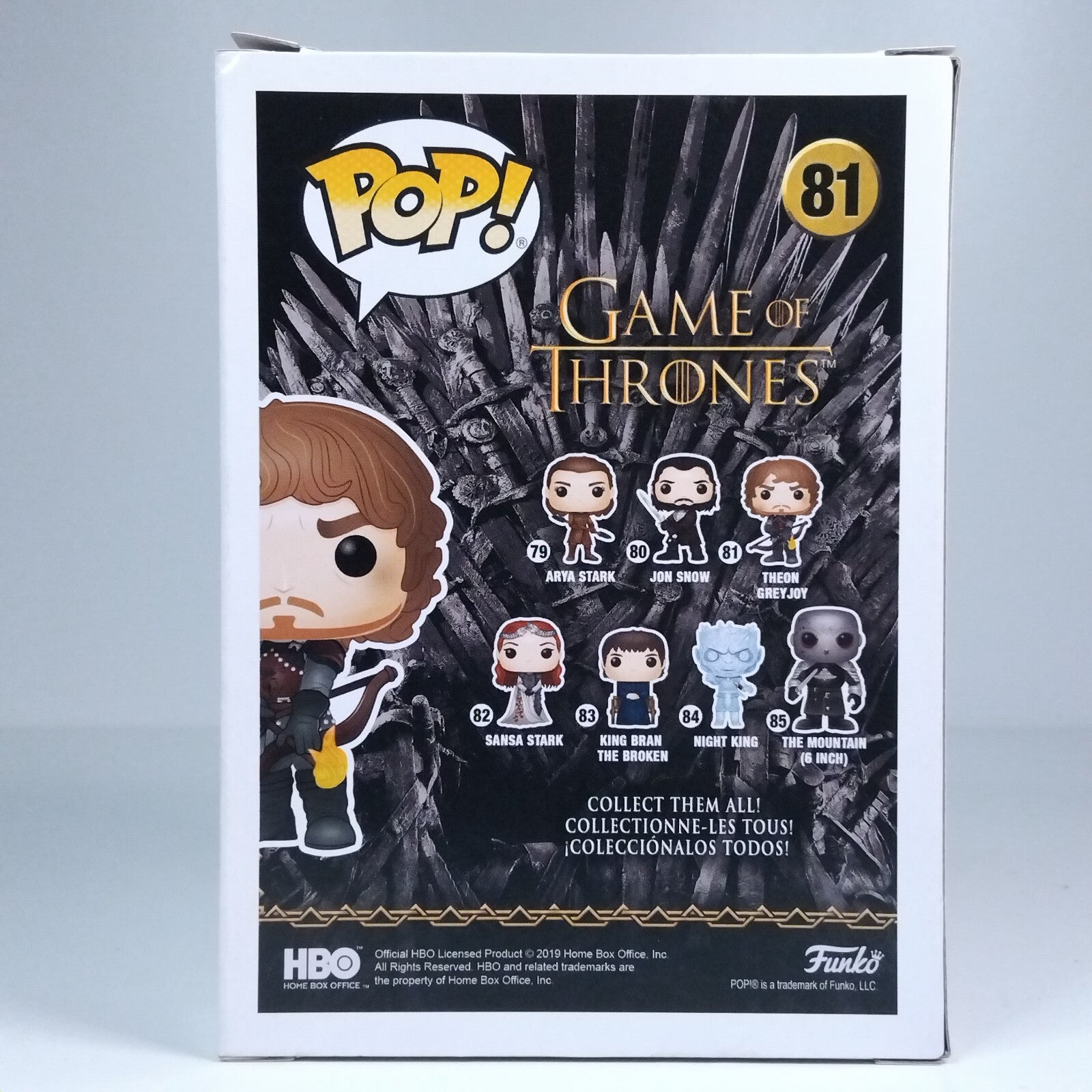 Funko Pop! TV Game of Thrones Theon Greyjoy Signed Alfie Allen & CN COA #81 WS