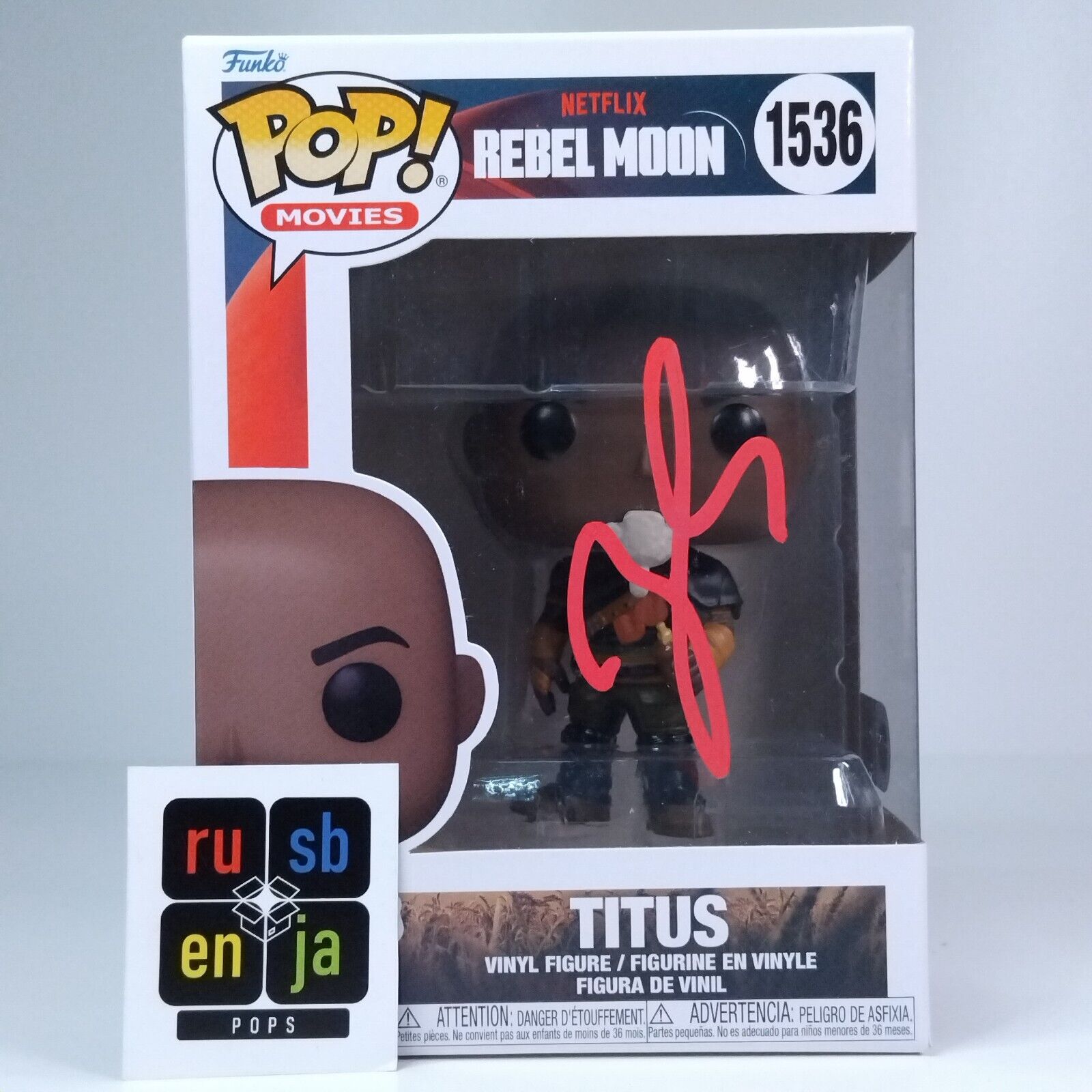 Funko Pop! Movies Rebel Moon Titus Signed Zack Snyder COA #1536 WS