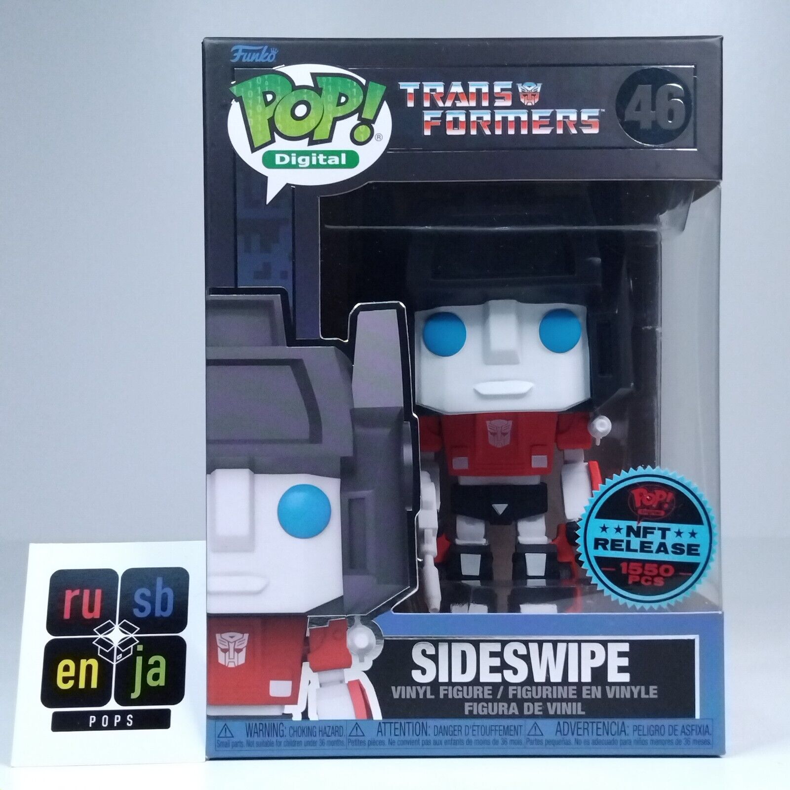 Funko Pop! Digital Retro Toys Transformers Sideswipe 1,550 Pcs #46