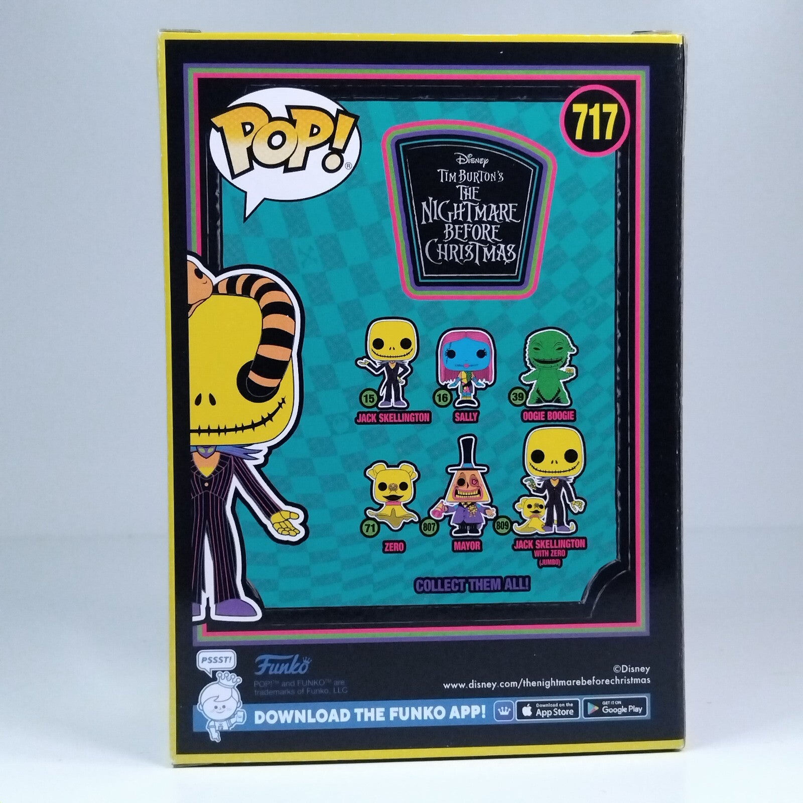 Funko Pop! Disney Nightmare Before Christmas Blacklight Jack Skellington #717