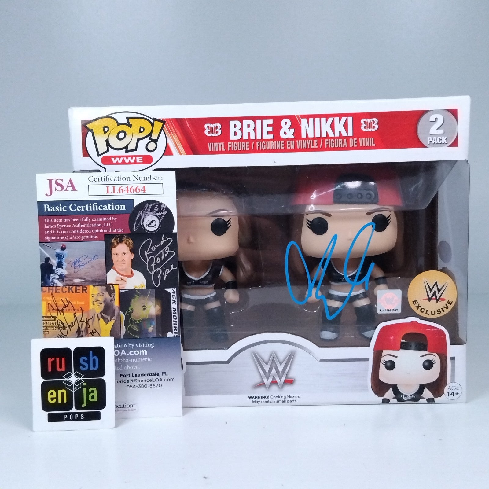 Funko Pop! WWE Brie & Nikki Bella Twins - Nikki Bella Signed w/COA 2 Pack