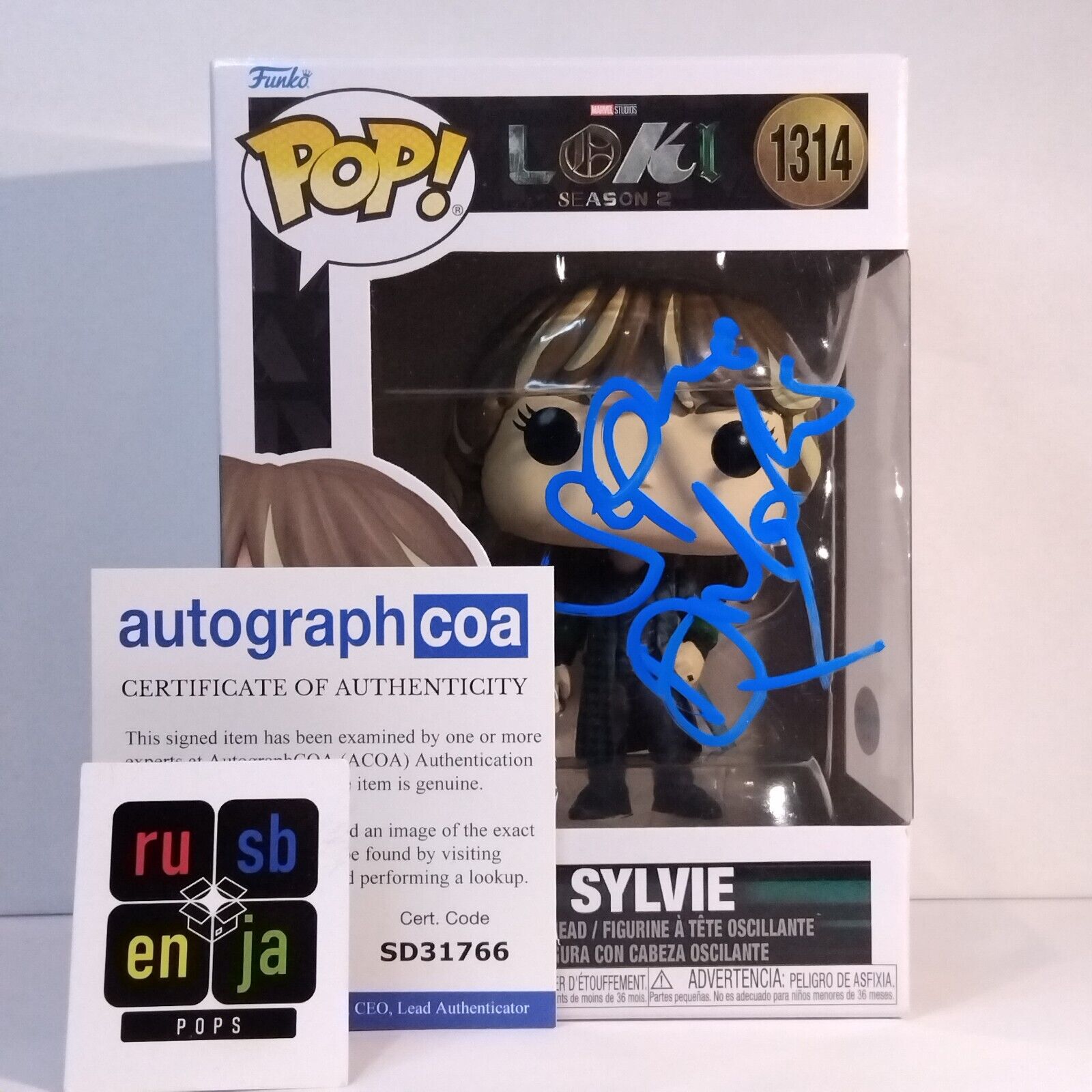 Funko Pop! Marvel Loki Sylvie Signed Sophia Di Martino COA #1314 WS