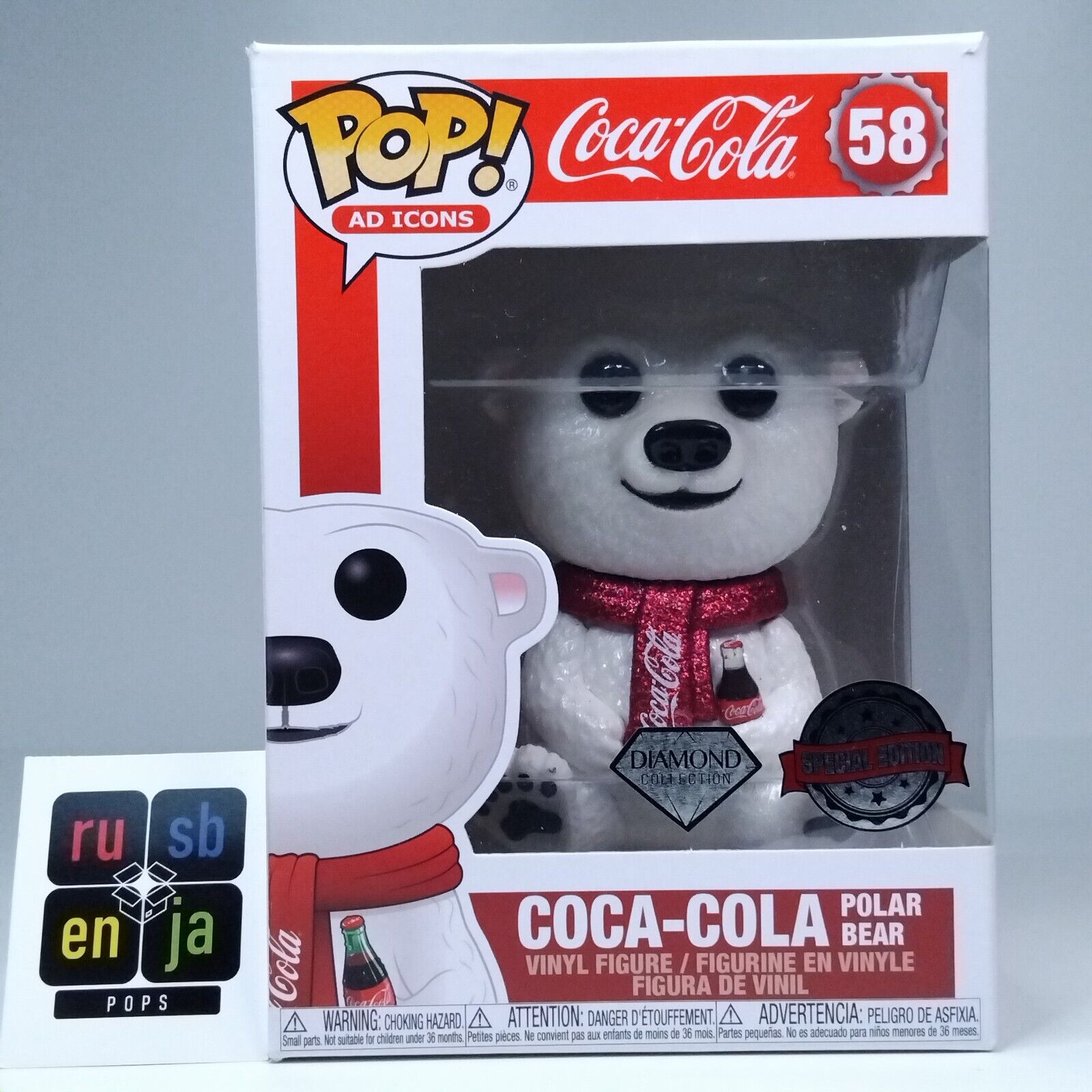 Funko Pop! Ad Icons Coca Cola Polar Bear Diamond Special Edition #58