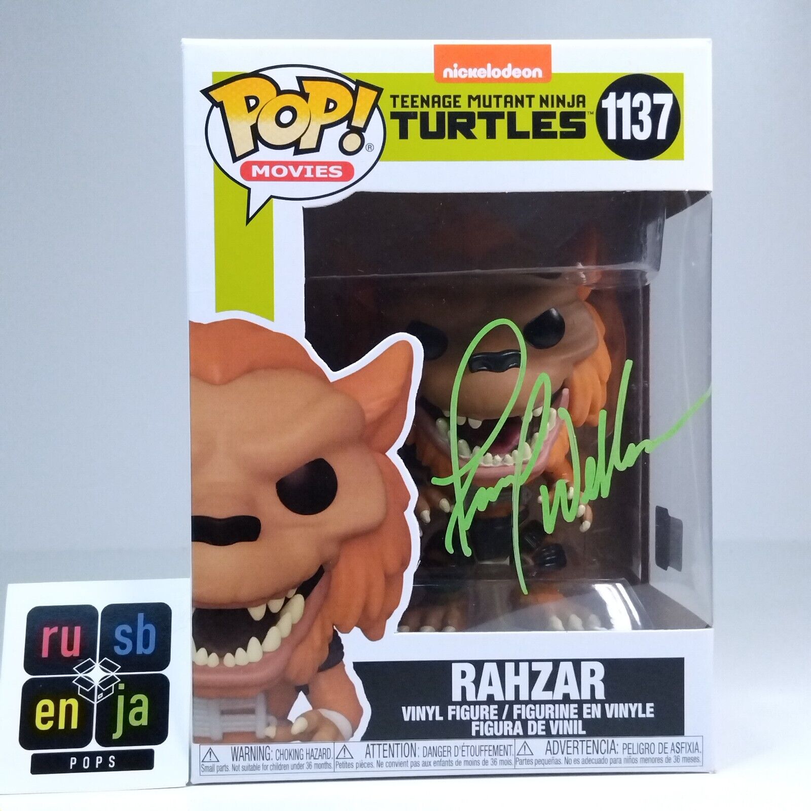 Funko Pop! Retro Teenage Mutant Ninja Turtles Rahzar Signed Frank Welker #1137