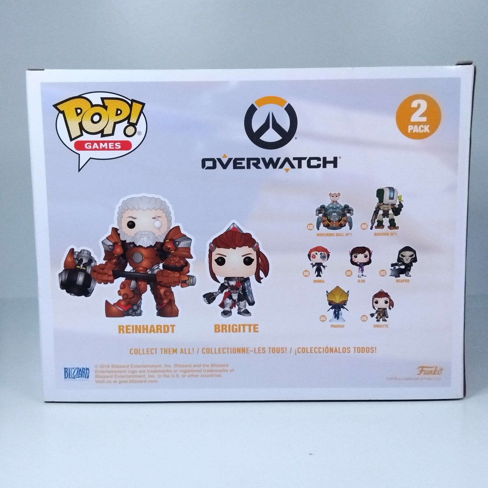 Funko Pop! Games Overwatch Reinhardt and Brigitte Blizzard Exclusive 2 Pack