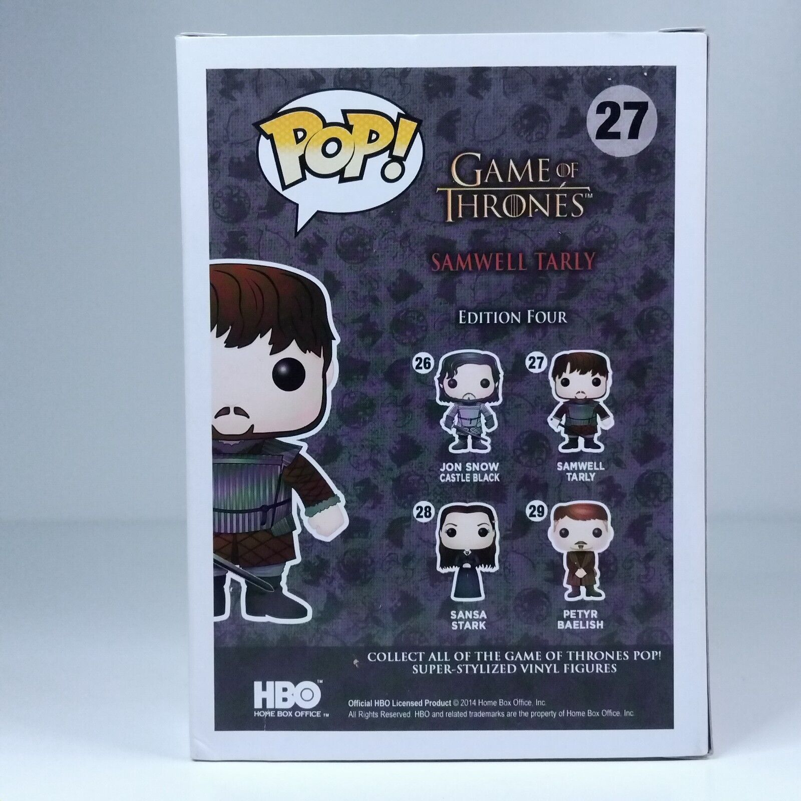 Funko Pop! TV Game of Thrones Samwell Tarly Signed John Bradley COA #27 WS