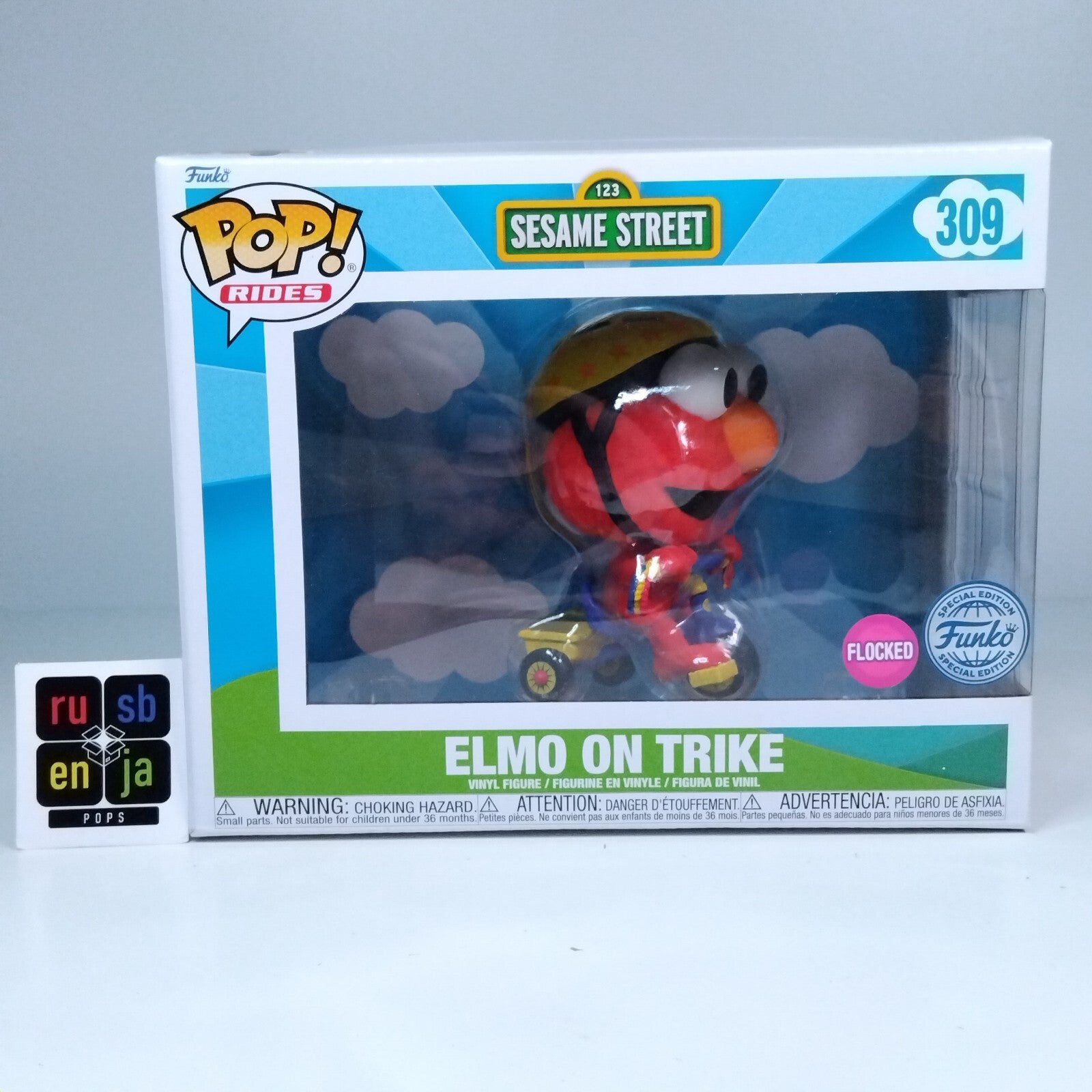 Funko Pop! TV Rides Sesame Street Elmo on Trike Flocked Special Edition #309