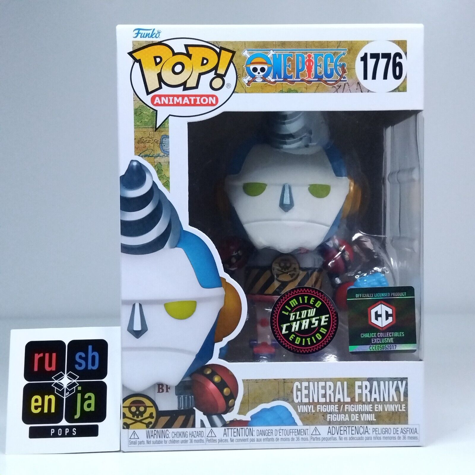 Funko Pop! Anime One Piece General Franky Glow Chase Chalice Collectibles #1776