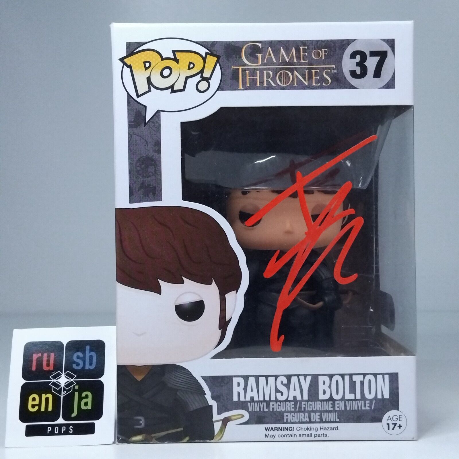 Funko Pop! TV Game of Thrones Ramsay Bolton Signed Iwan Rheon COA #37 WS