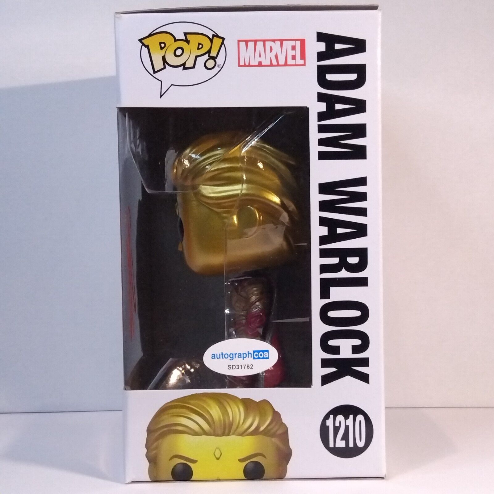 Funko Pop! Marvel Guardians Galaxy Adam Warlock Signed Will Poulter COA #1210 WS