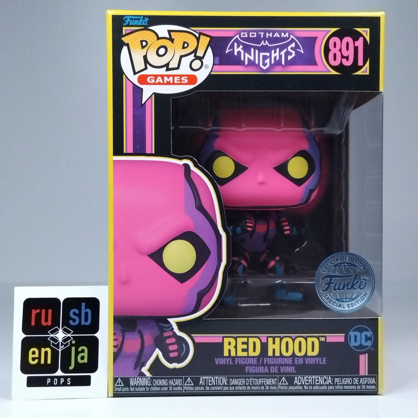 Funko Pop! DC Heroes Games Blacklight Gotham Knights Red Hood Special #891