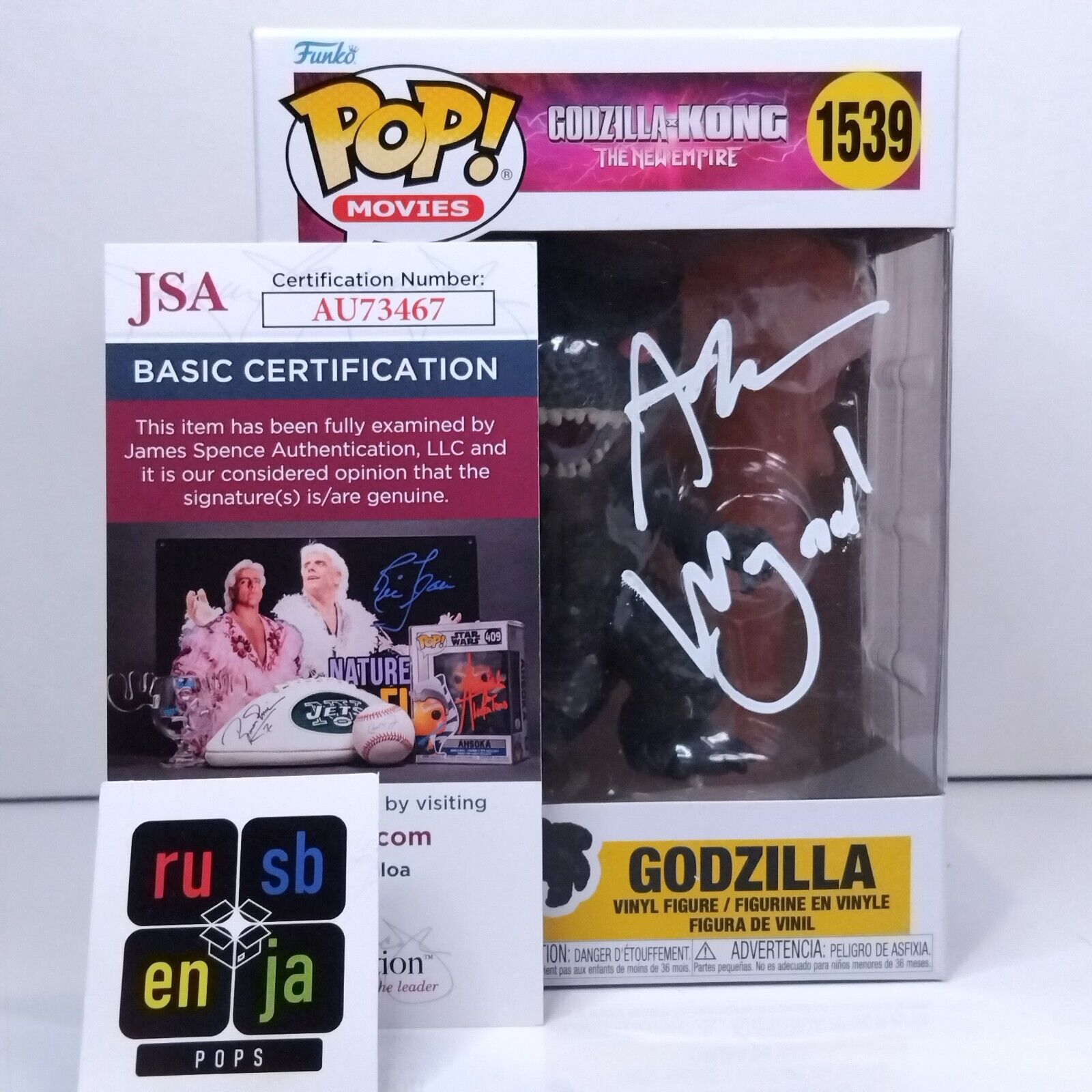 Funko Pop! Movies Godzilla Kong The New Empire Signed Adam Wingard COA #1539 WS