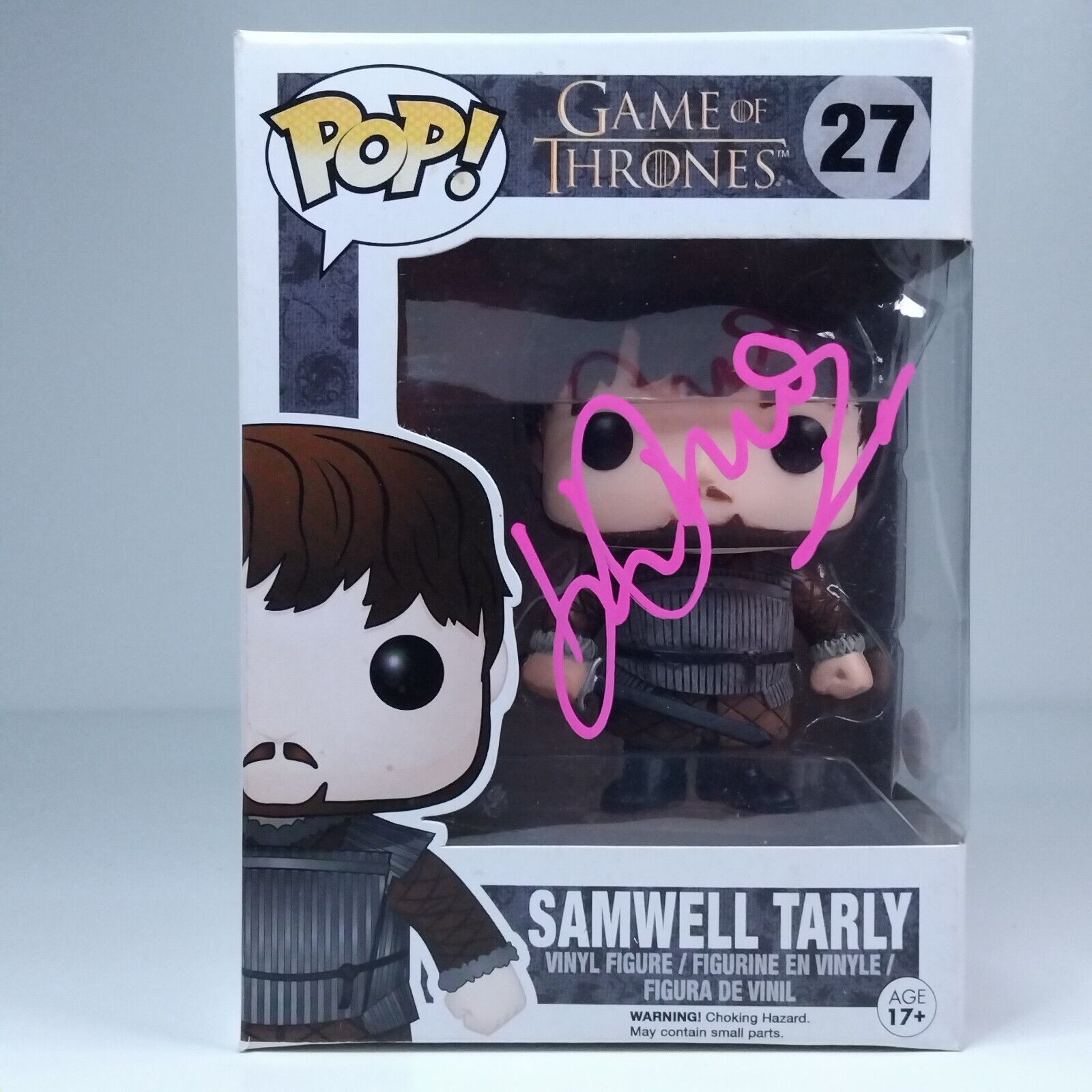 Funko Pop! TV Game of Thrones Samwell Tarly Signed John Bradley COA #27 WS