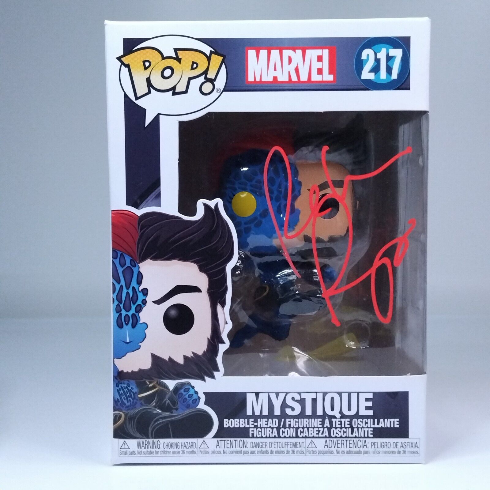 Funko Pop! Marvel X-Men Mystique Signed Rebecca Romjin COA #217 WS