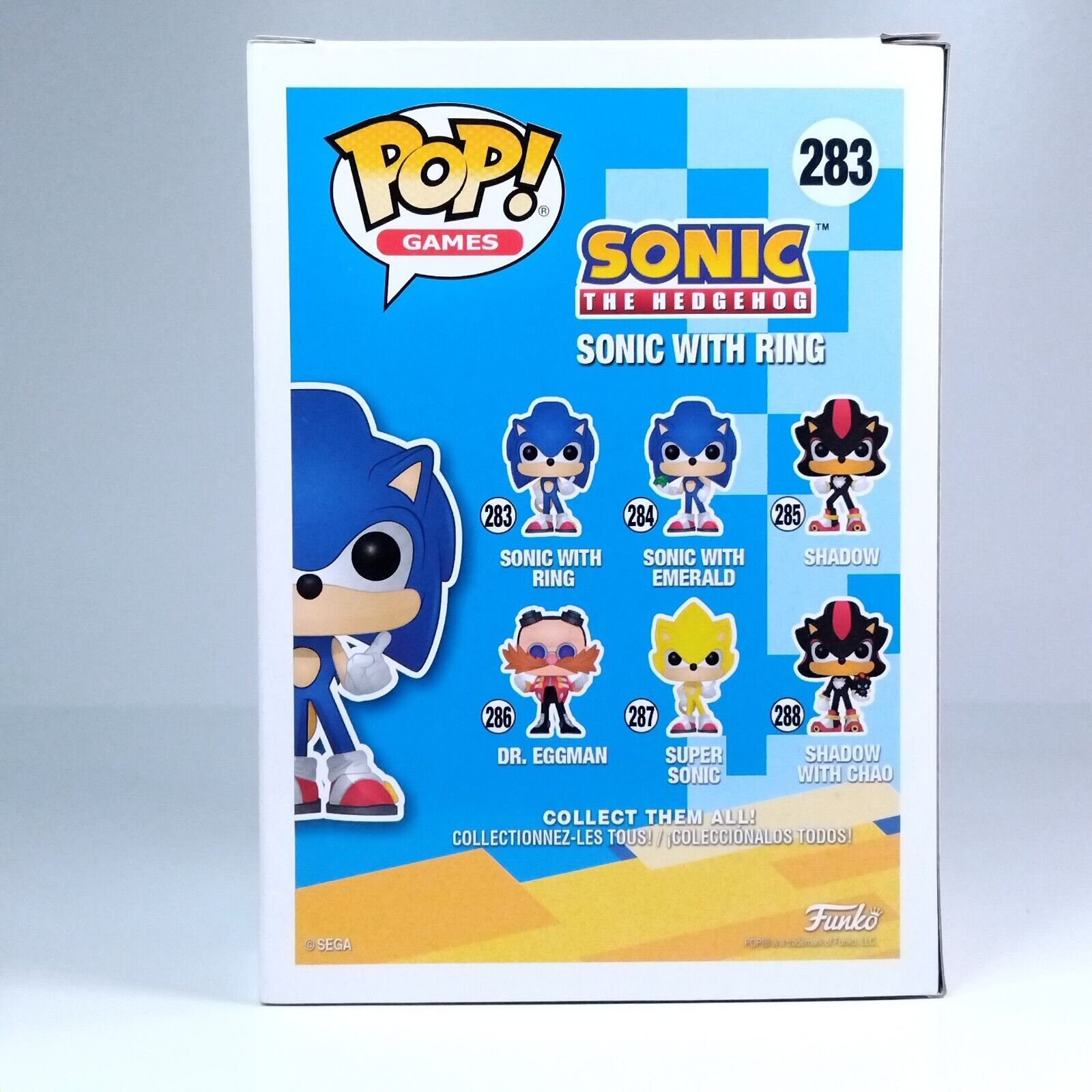 Funko Pop! Games Sonic The Hedgehog with Ring Metallic Special Edition #283