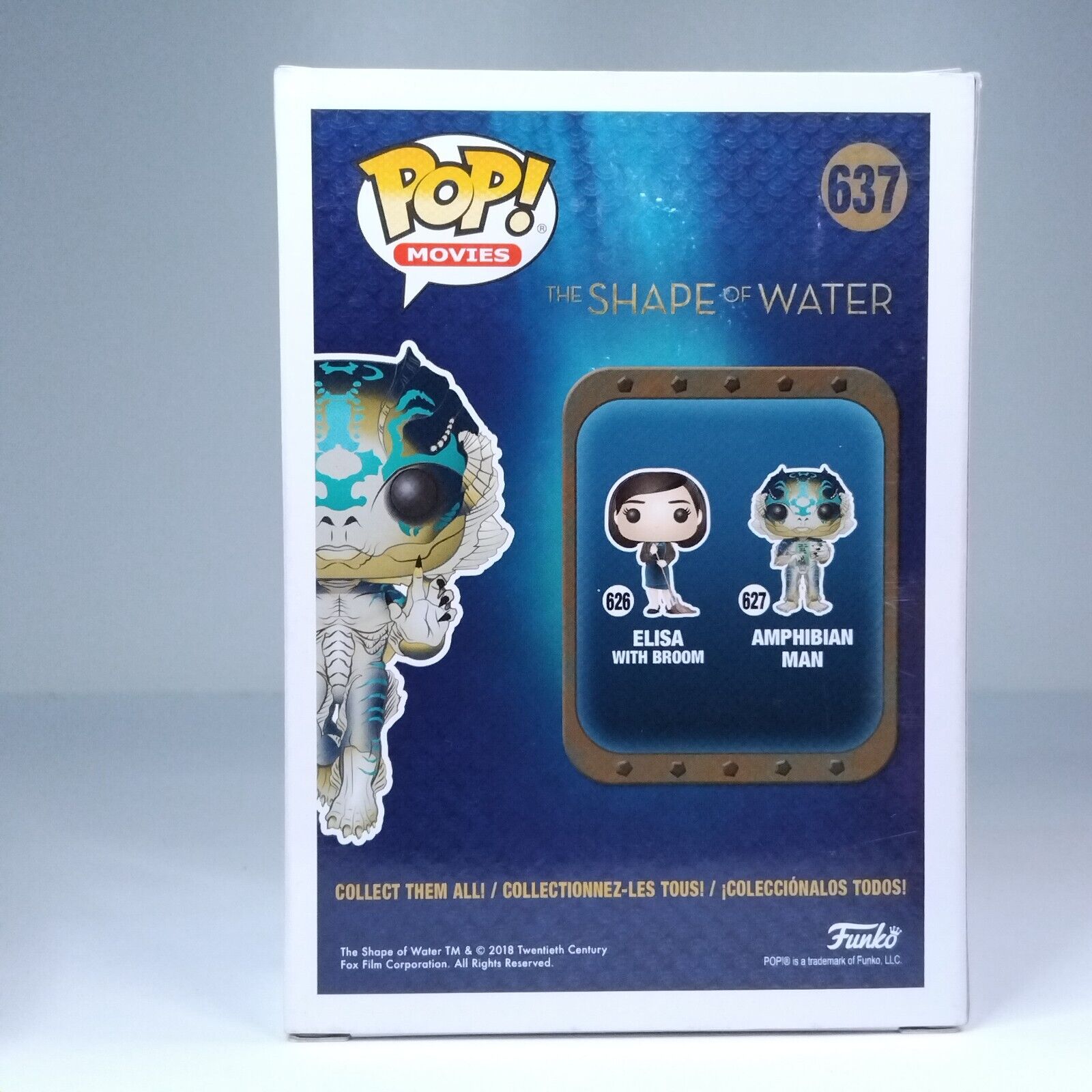 Funko Pop! Movies Shape Water Amphibian Man Signed Guillermo Del Toro COA #637