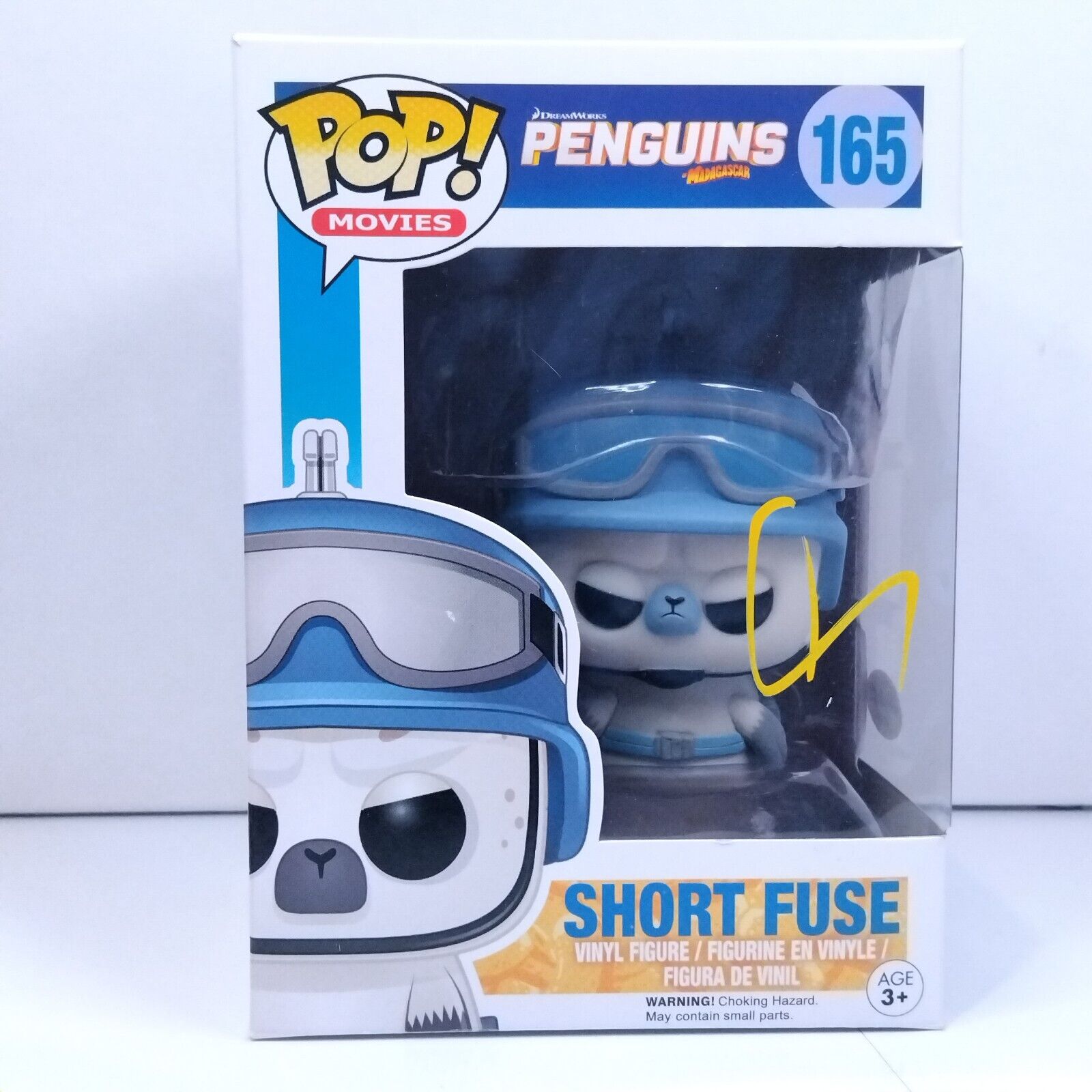 Funko Pop! Movies Penguins of Madagascar Short Fuse Signed Ken Jeong COA #165 WS