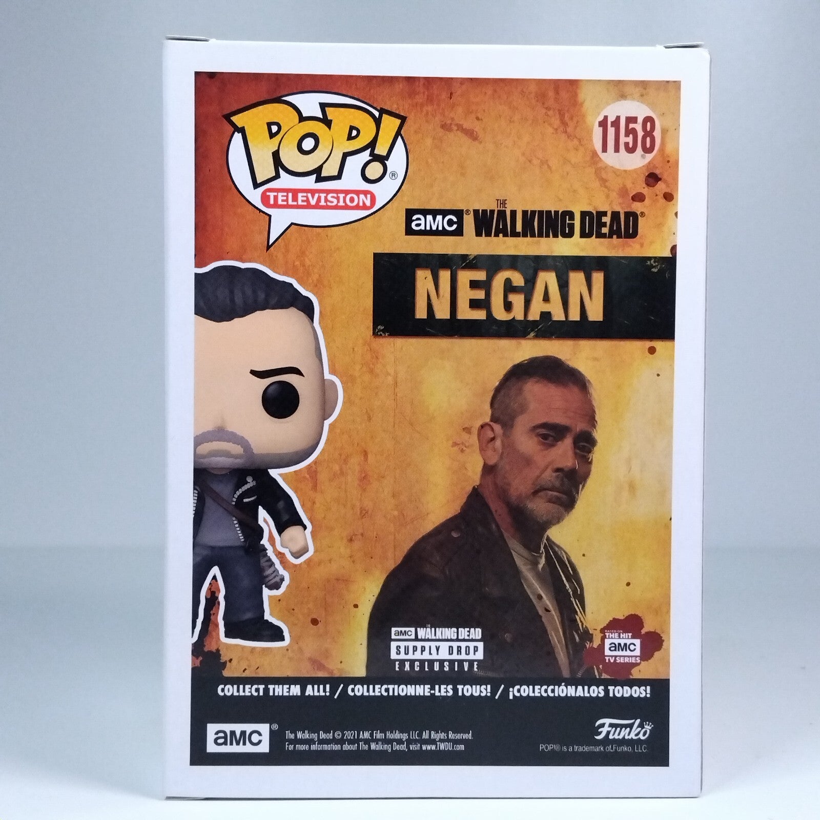 Funko Pop! TV The Walking Dead Negan Signed Jeffrey Dean Morgan COA #390 WS