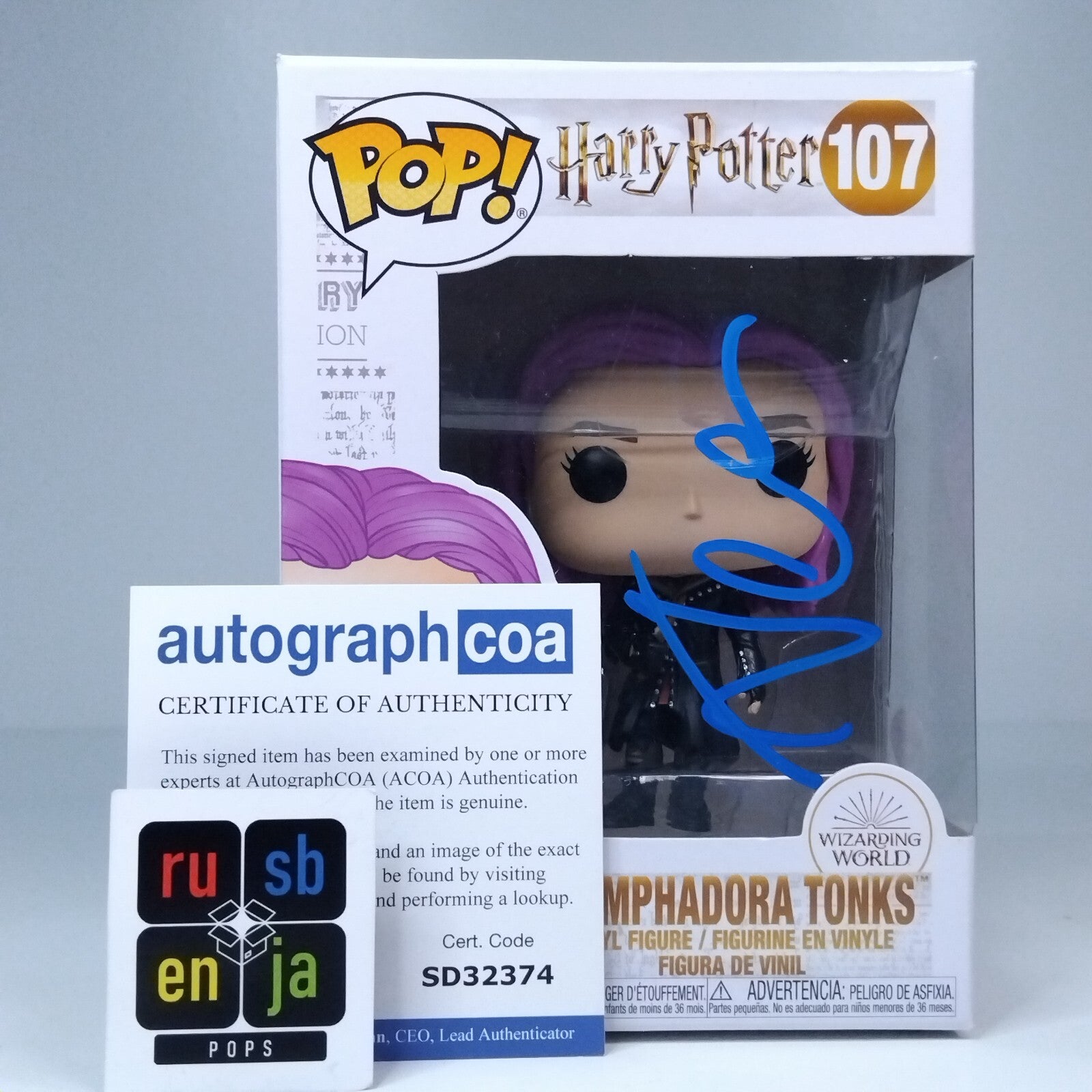 Funko Pop! Harry Potter Nymphadora Tonks Signed Natalia Tena COA #107 WS