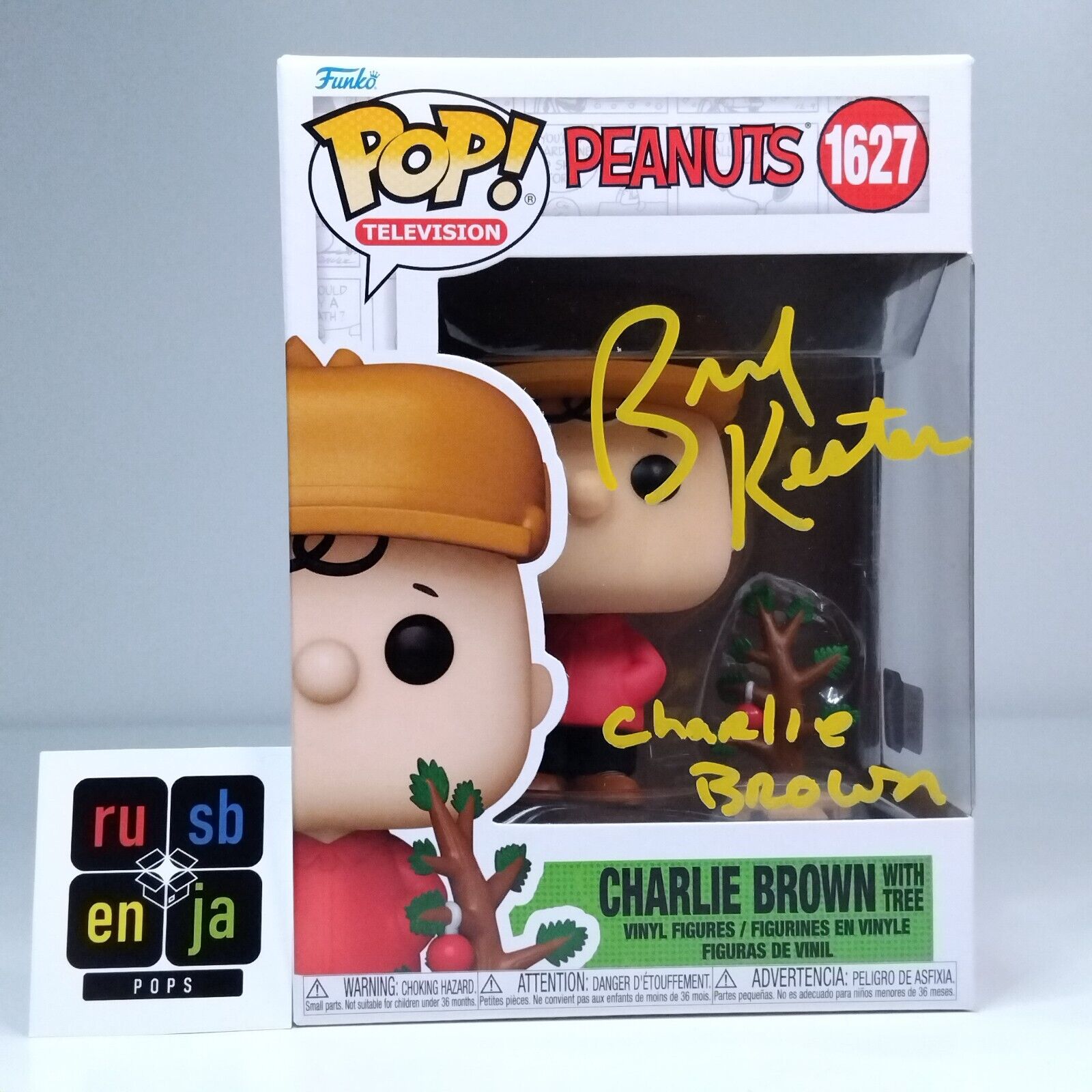 Funko Pop! Animation Peanuts Snoopy Charlie Brown Signed Brad Kesten COA #1627