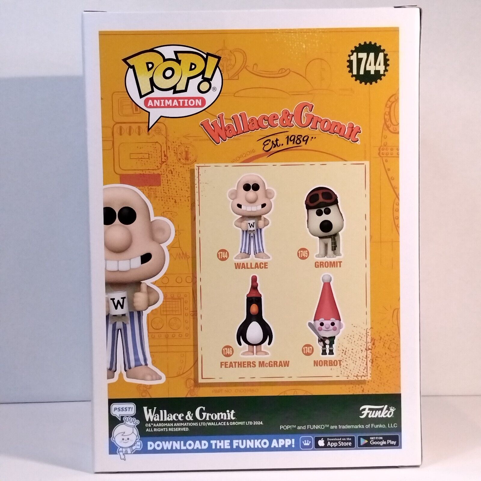 Funko Pop! Animation Wallace & Gromit Signed Merlin Crossingham COA #1744 WS