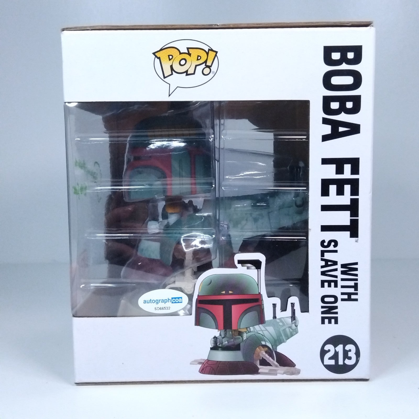 Funko Pop! Star Wars Boba Fett Slave One Signed Jeremy Bulloch COA #213