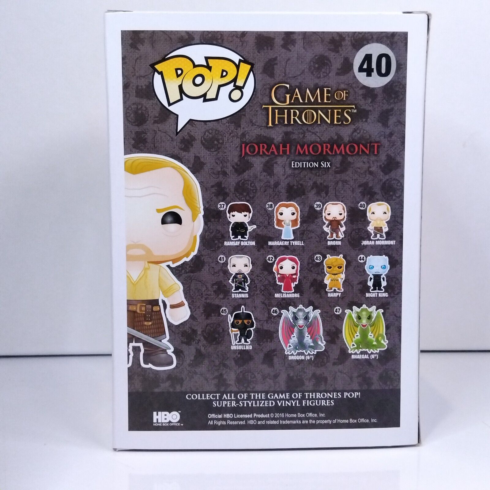 Funko Pop! TV Game of Thrones Jorah Mormont Signed Iain Glen COA #40 WS