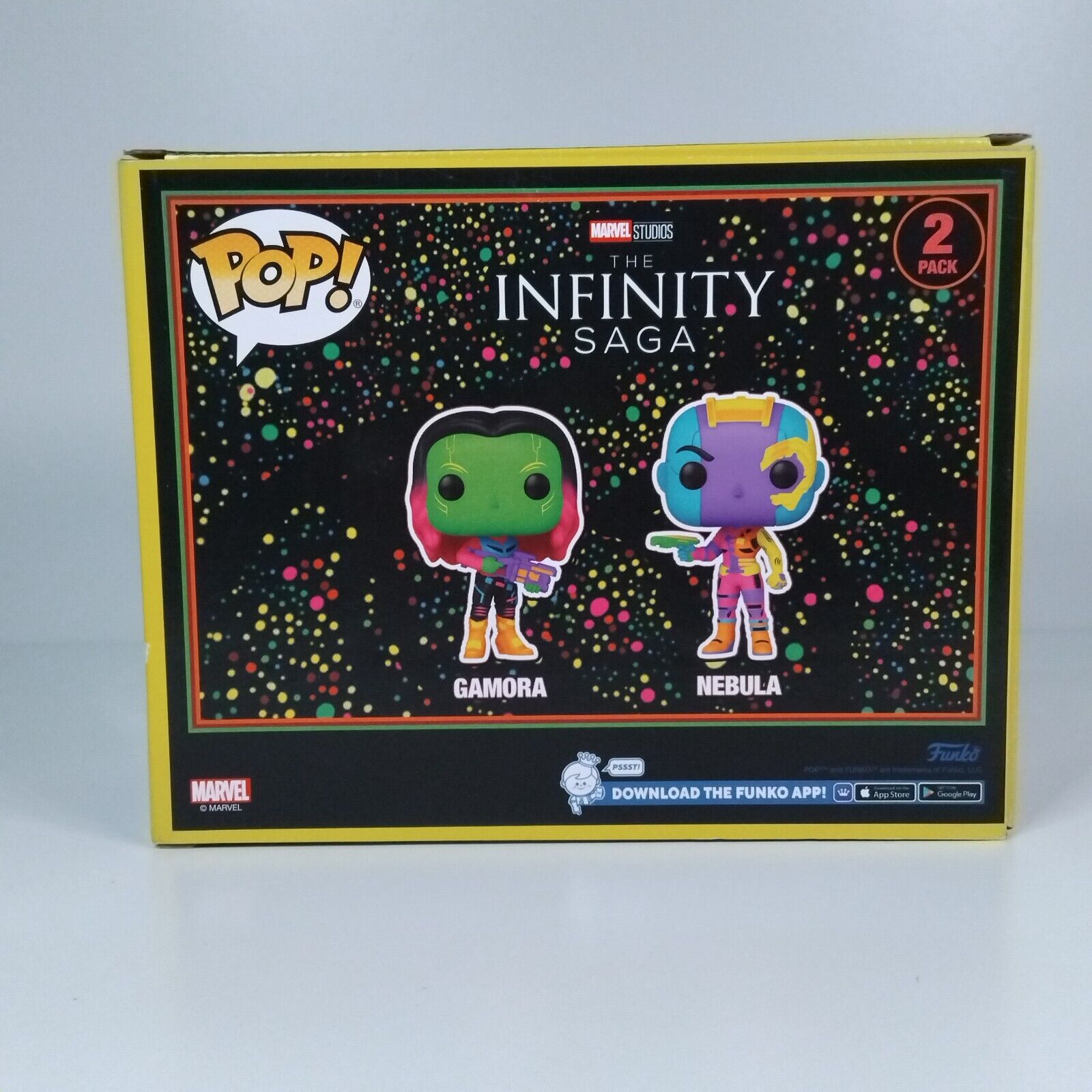 Funko Pop! Marvel Blacklight Guardians Gamora & Nebula Special Edition 2 Pack