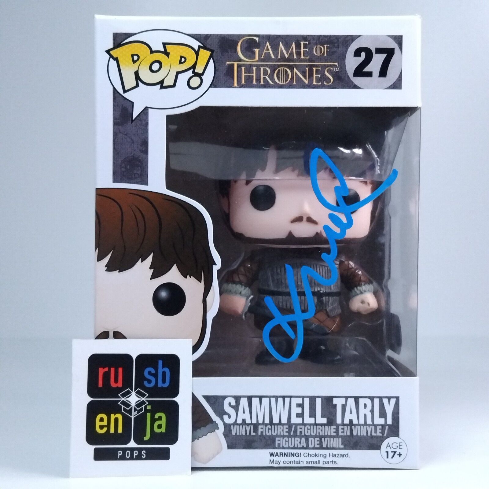 Funko Pop! Game Thrones Samwell Tarly Signed John Bradley COA #27 BOX DAMAGE WS