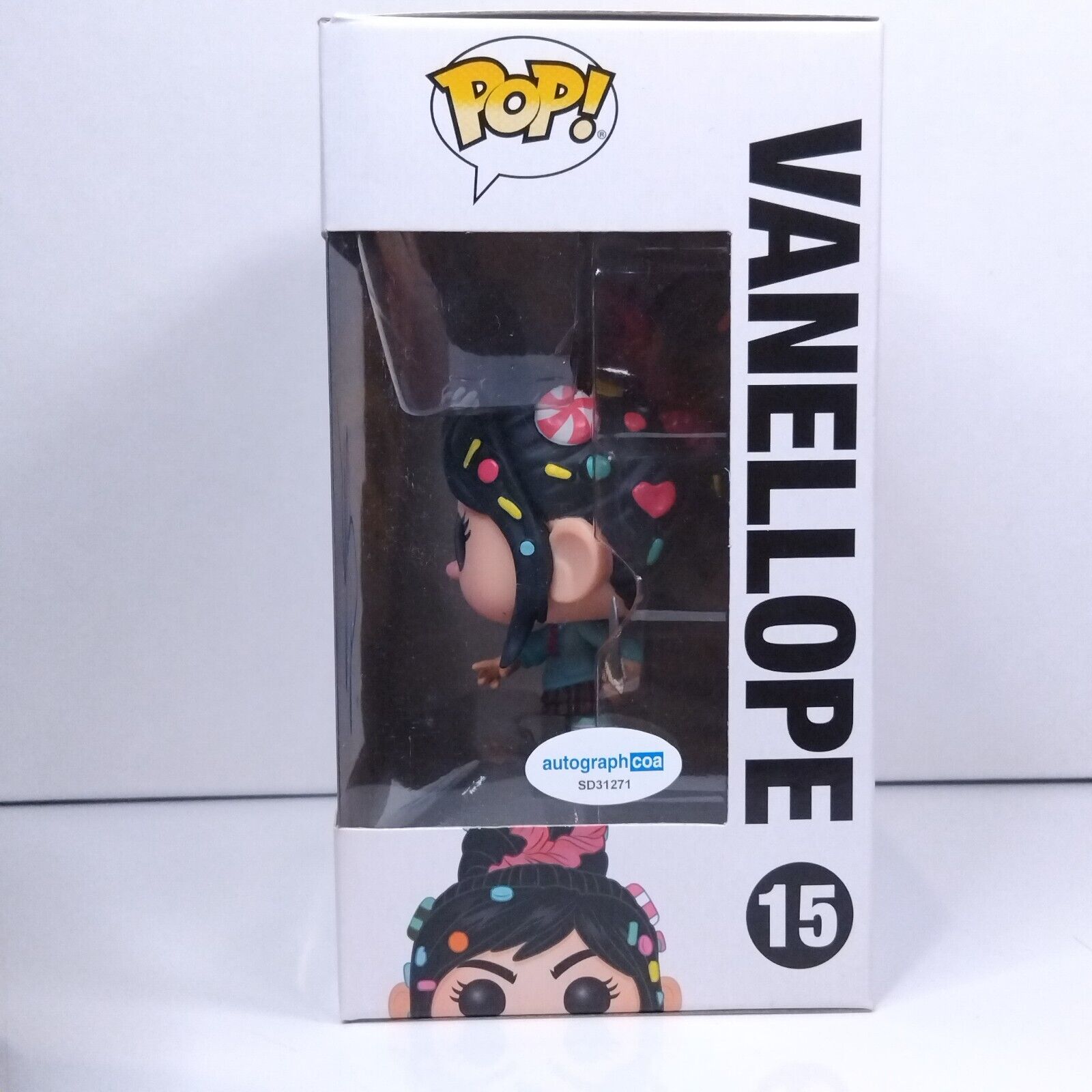 Funko Pop! Disney Wreck It Ralph Vanellope Signed Sarah Silverman COA #15 WS