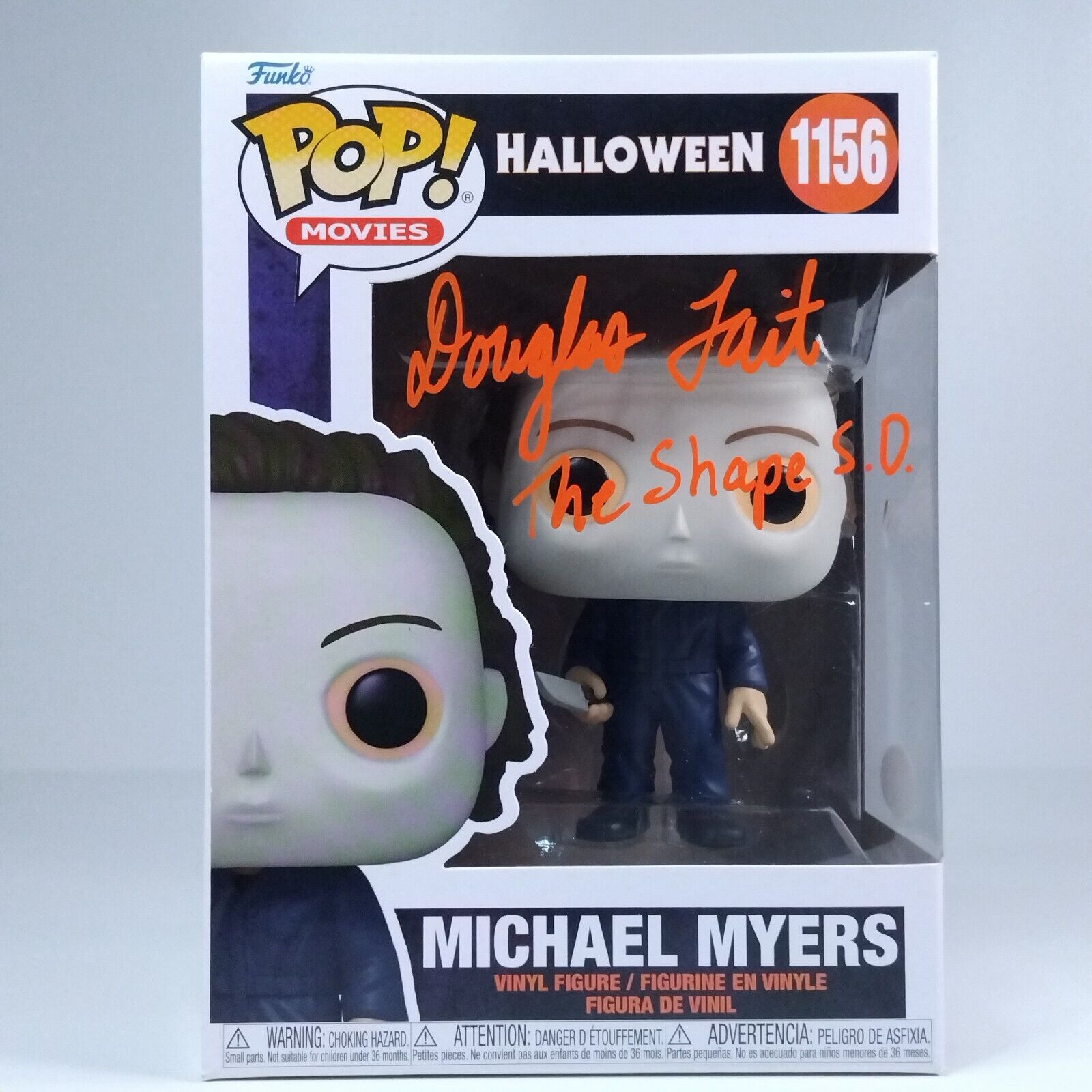 Funko Pop! Movies Horror Halloween Michael Myers Signed Douglas Tait COA #1156