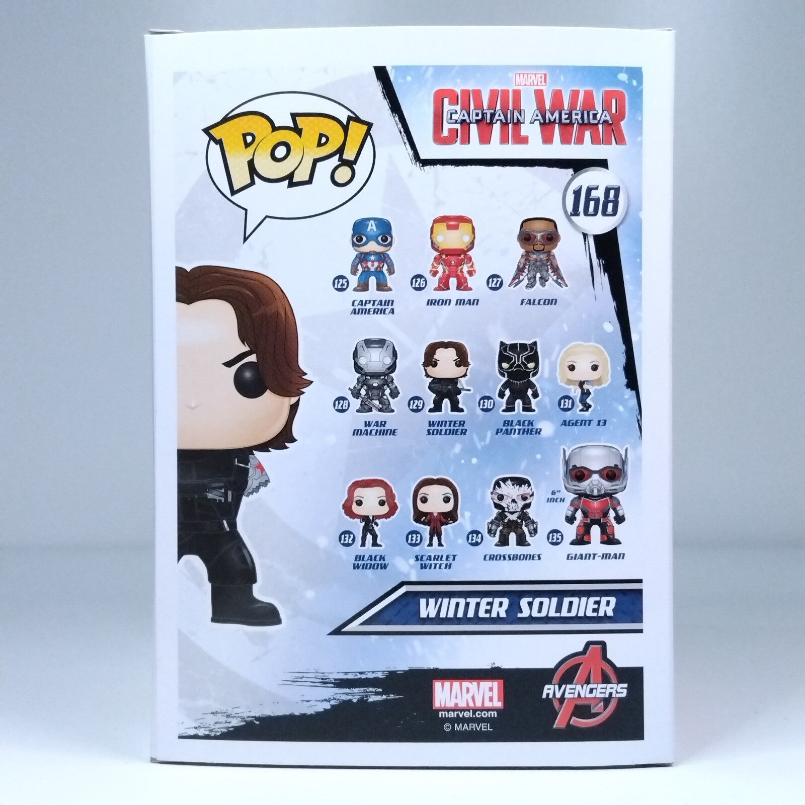 Funko Pop! Marvel Captain America Civil War Winter Soldier #168