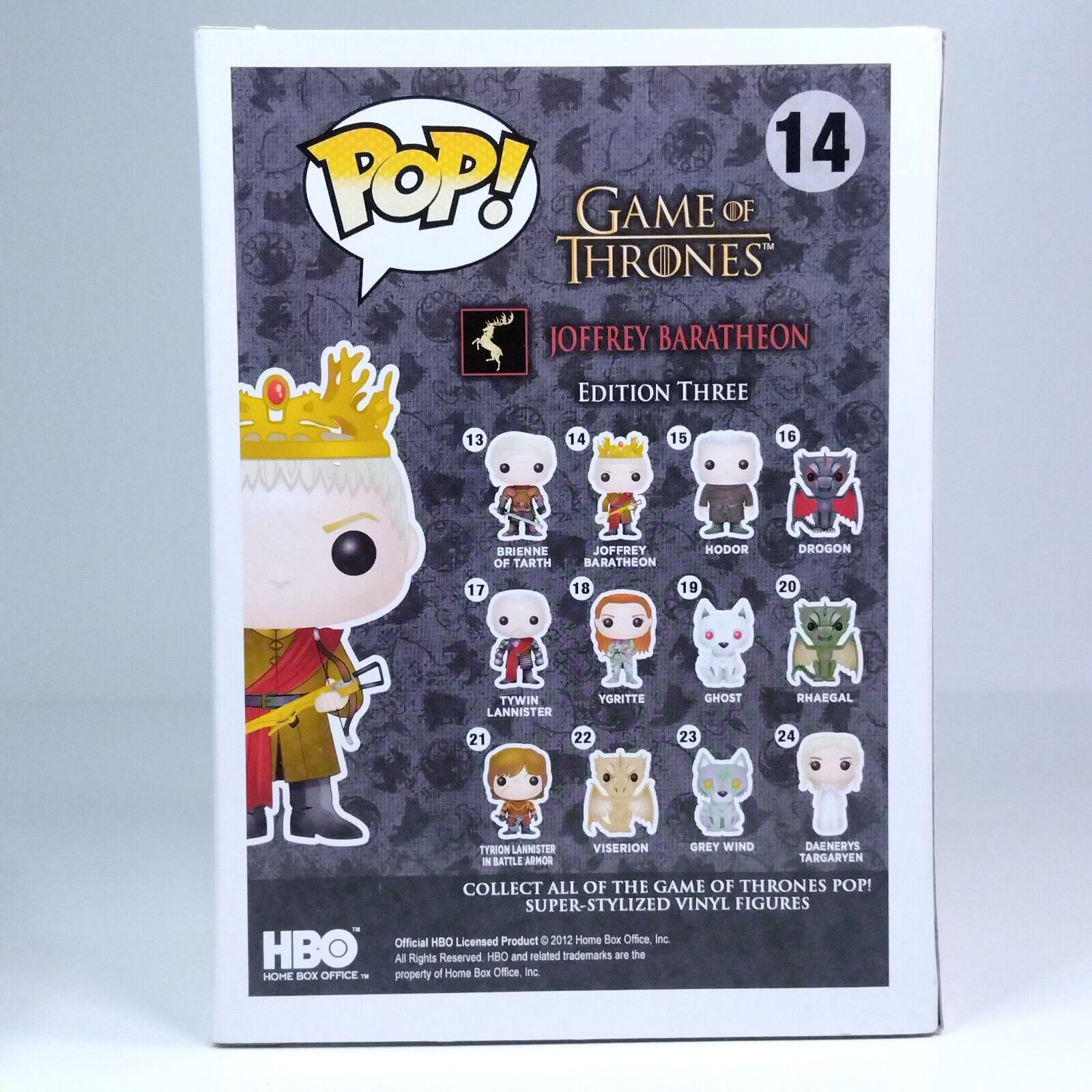 Funko Pop! TV Game of Thrones Joffrey Baratheon Signed Jack Gleeson COA #14