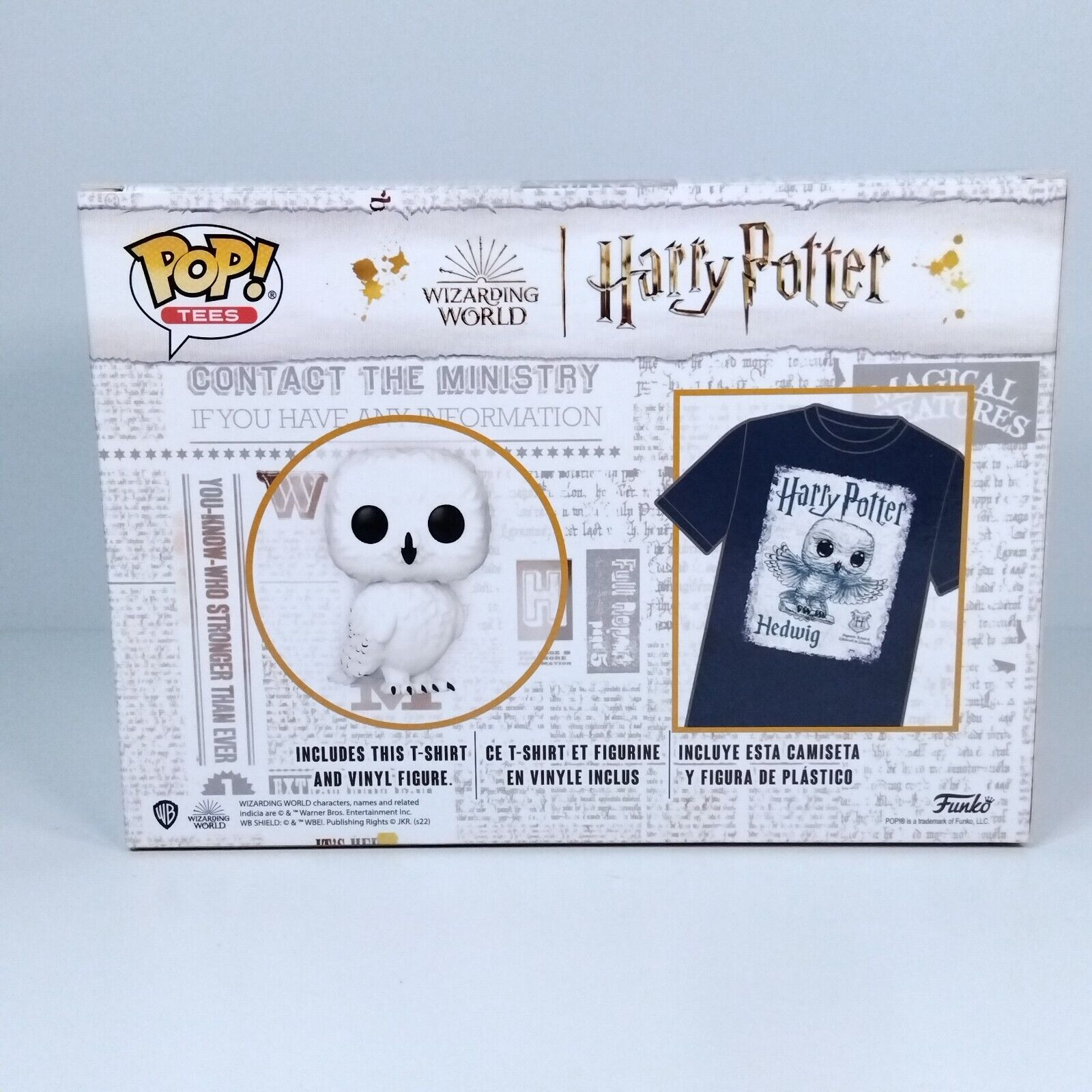 Funko Pop! Harry Potter Hedwig with XL T-Shirt Tees SEALED #76